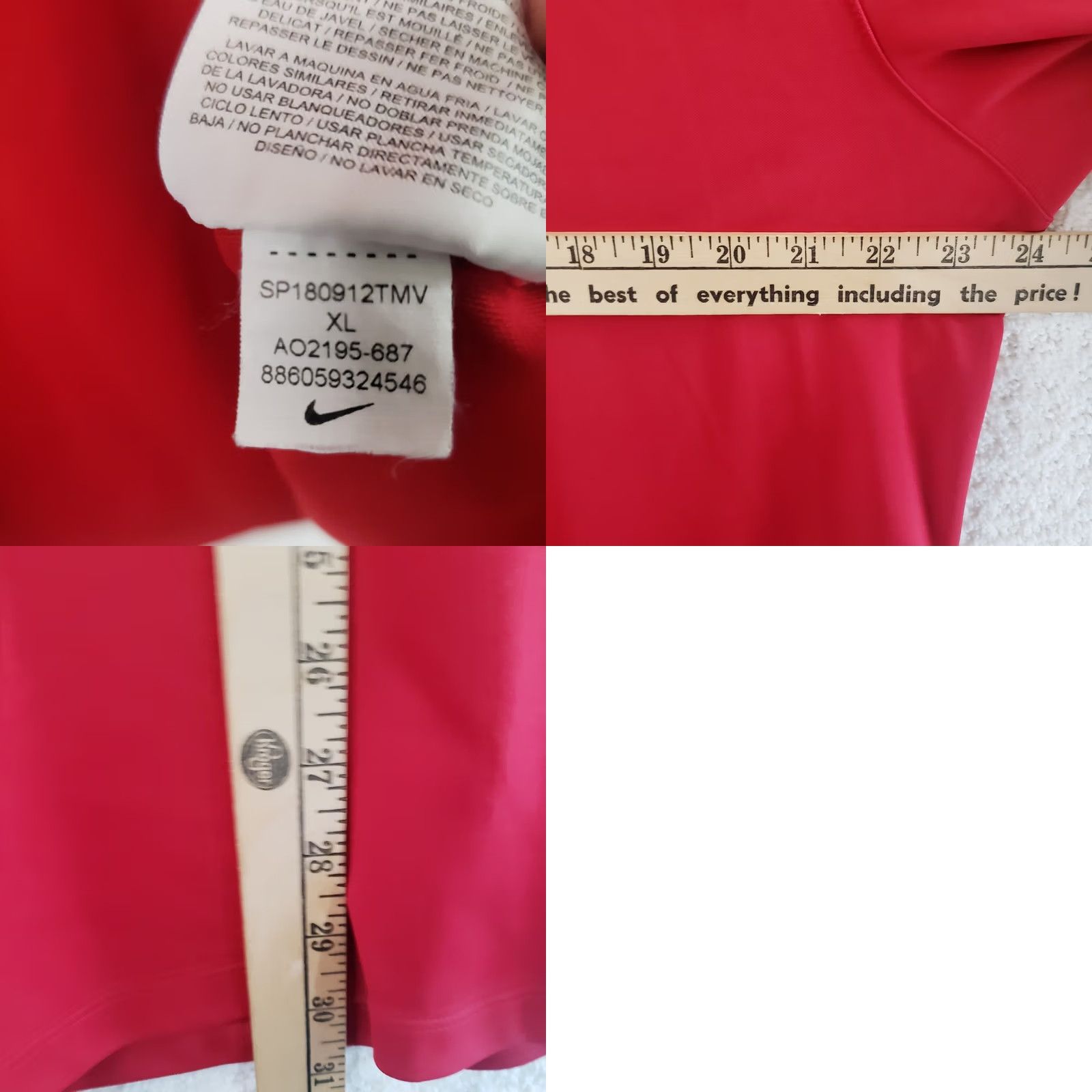 Nike Nike Golf Polo Shirt Mens XL Red Dri-Fit Swoosh Performance Regular Fit Short Sleeve Button Collar Polo Nike Golf Size US XL / EU 56 / 4 - 9 Thumbnail