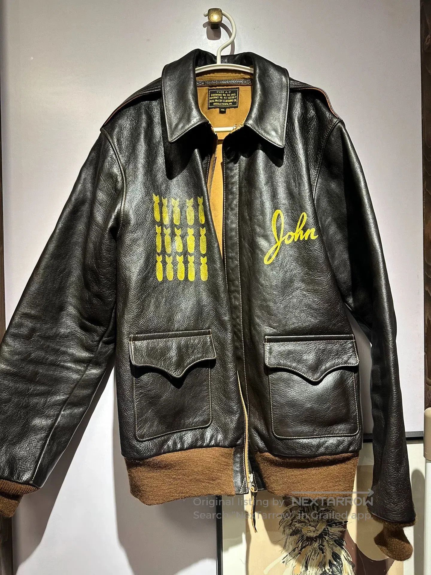The Real McCoy's TYPE A-2 Leather Jacket.