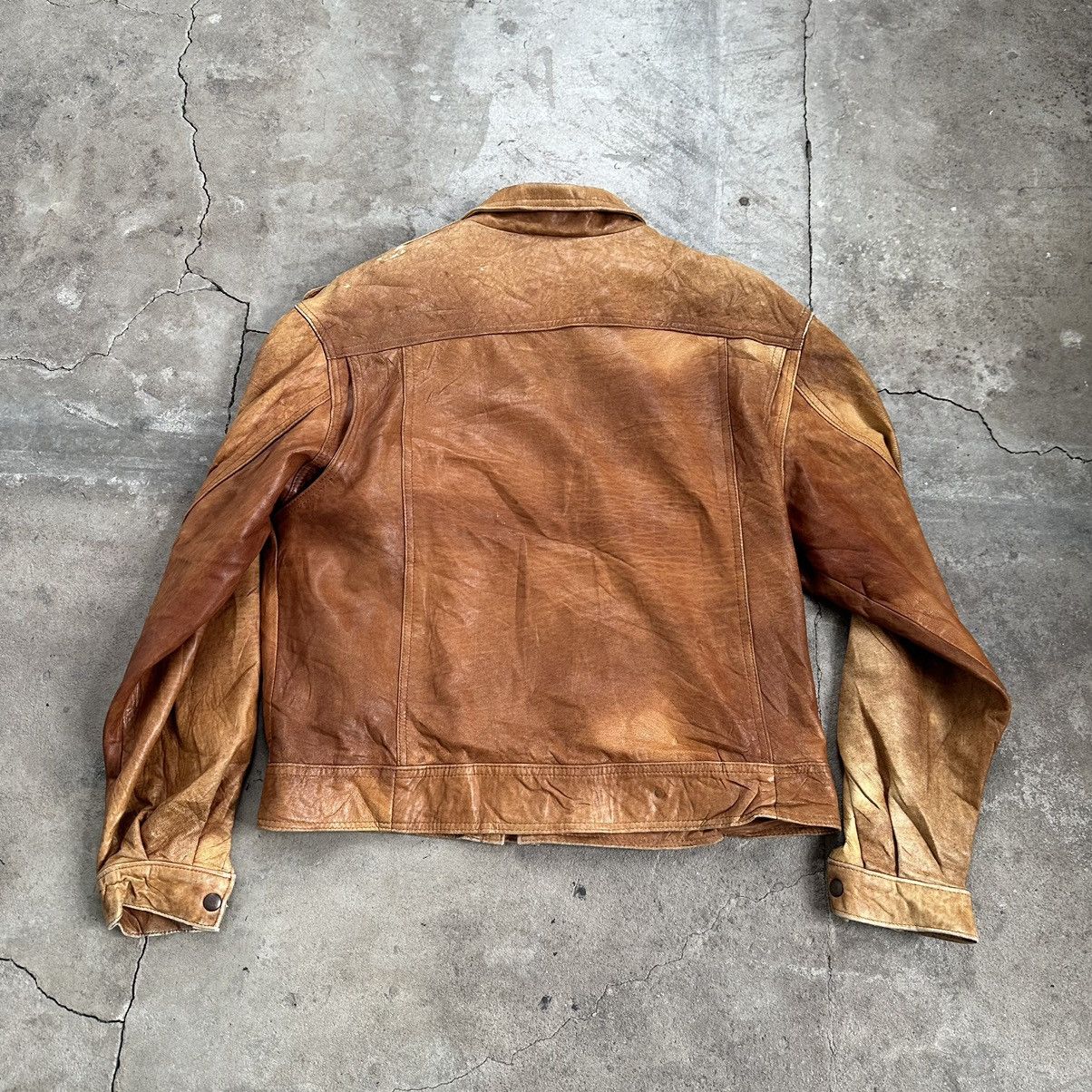 Vintage Vintage light Brown Leather jacket vintage y2k Size US XL / EU 56 / 4 - 5 Thumbnail