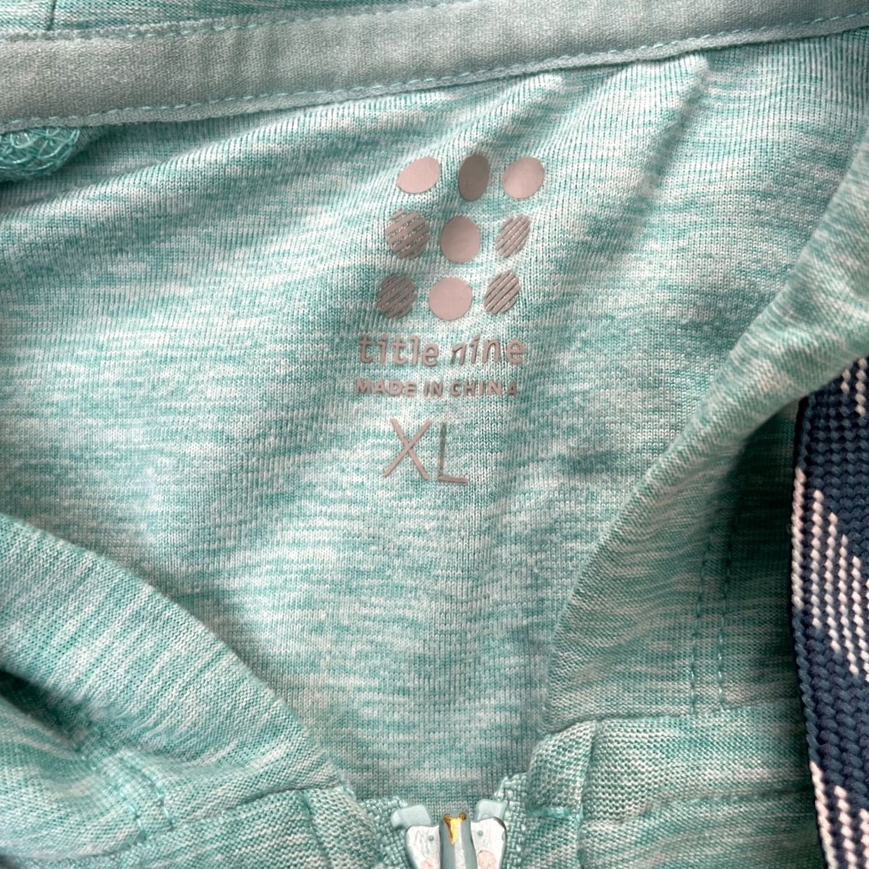 Vintage Title Nine Hoodie Womens XL Blue Space Dye Vital Stretch Full Zip Size XL / US 12-14 / IT 48-50 - 3 Thumbnail