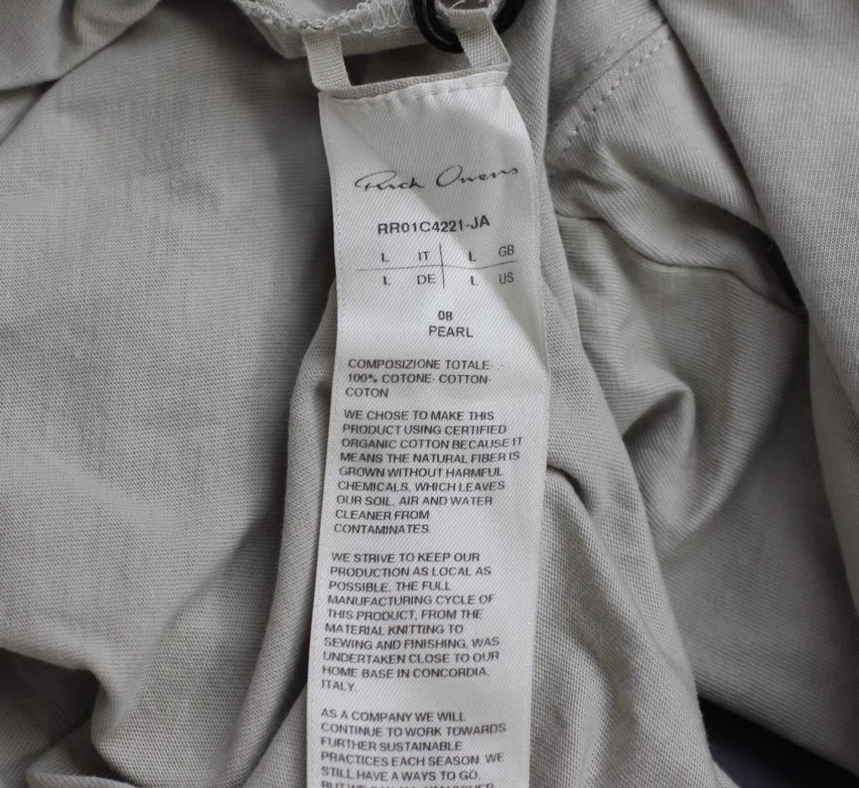 Rick Owens Rick Owens Mainline Cotton "Pagoda Demon Horn" Short Sleeve Size US XS / EU 42 / 0 - 6 Thumbnail