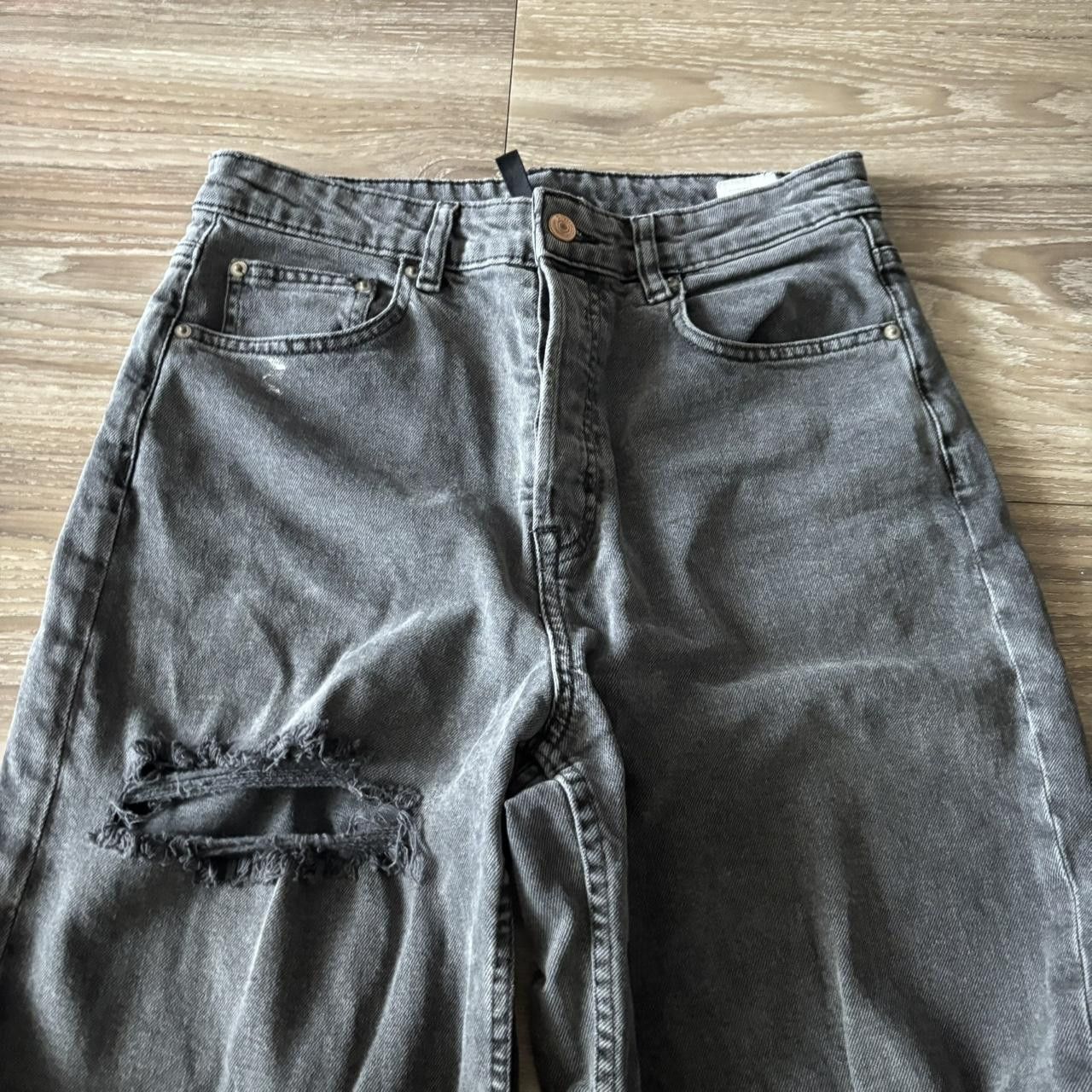 Vintage Crazy Vintage Y2K/2000s Grunge Black Distressed Denim Jeans! 28x23 Size US 28 / EU 44 - 5 Thumbnail