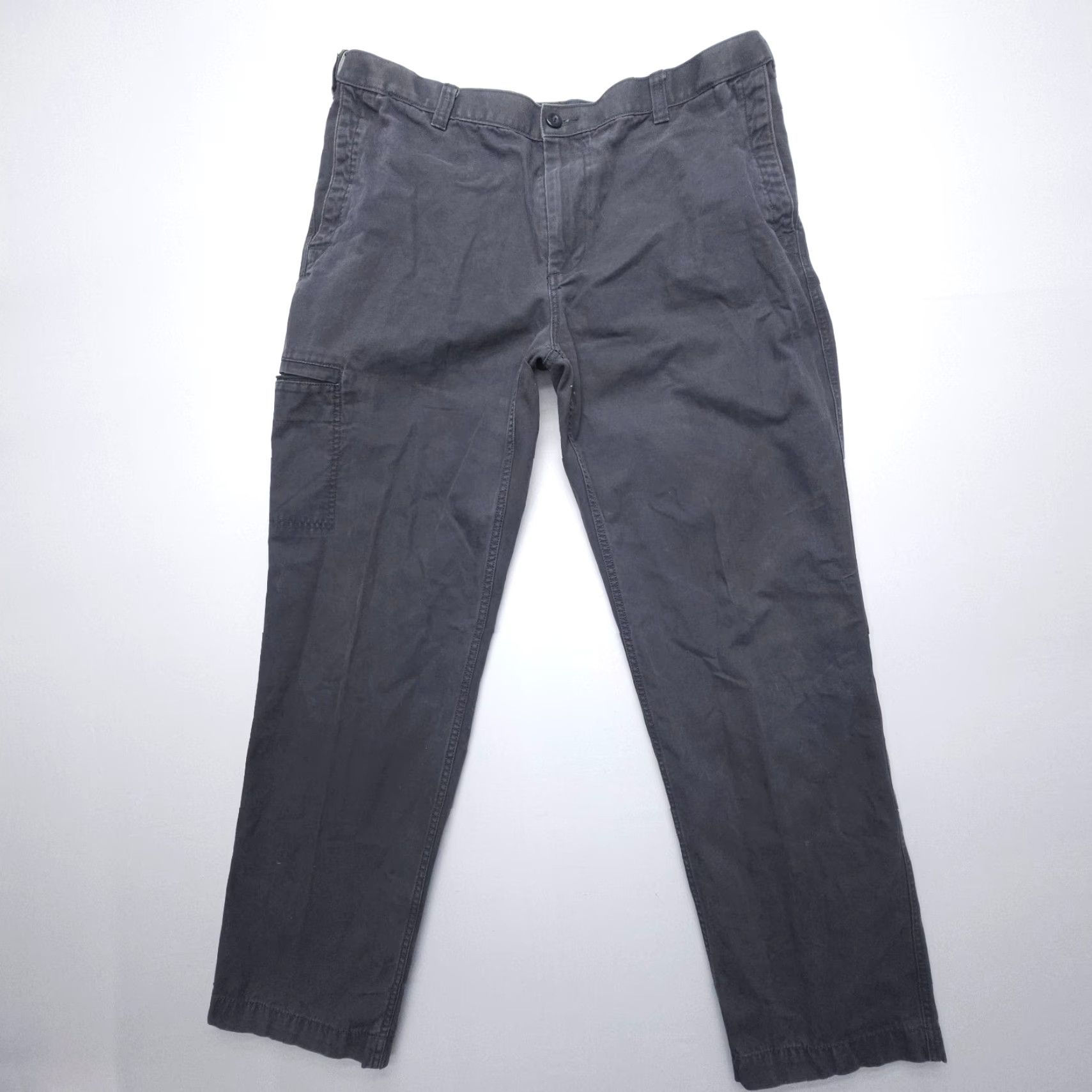 Dockers DOCKERS D3 Classic Canvas Pants Mens 40 x 32 Gray Cargo Workwear Classic Straight Flat Front Cotton Cotton Blend Size US 40 / EU 56 - 2 Thumbnail