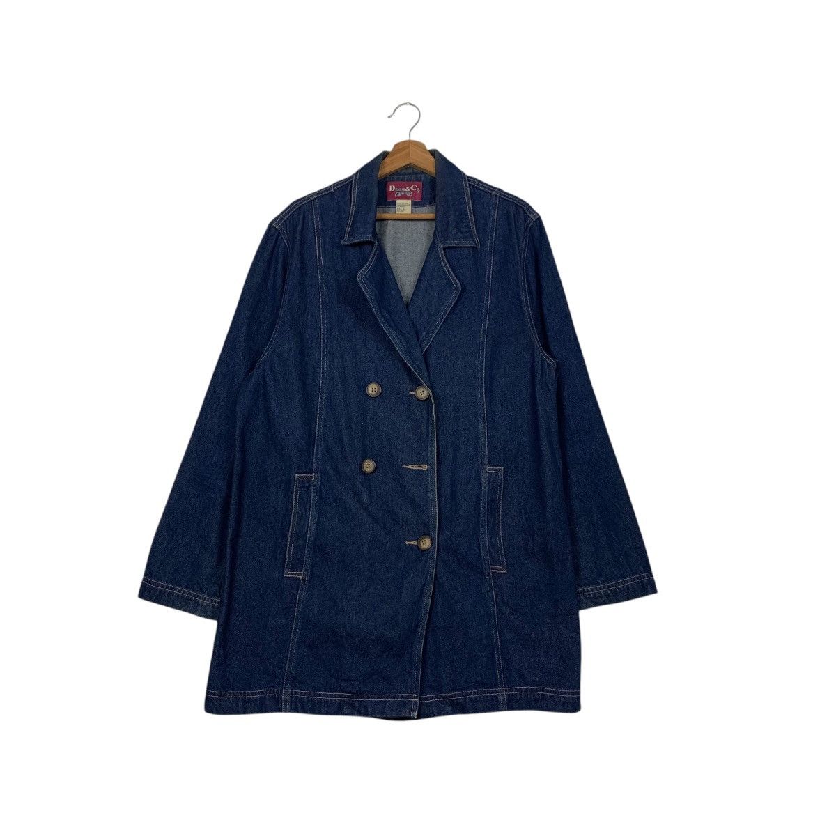 Denim & Co. DENIM & CO Jeans Wear Double Breasted Denim Jacket #2178-C96 Size US L / EU 52-54 / 3 - 1 Thumbnail