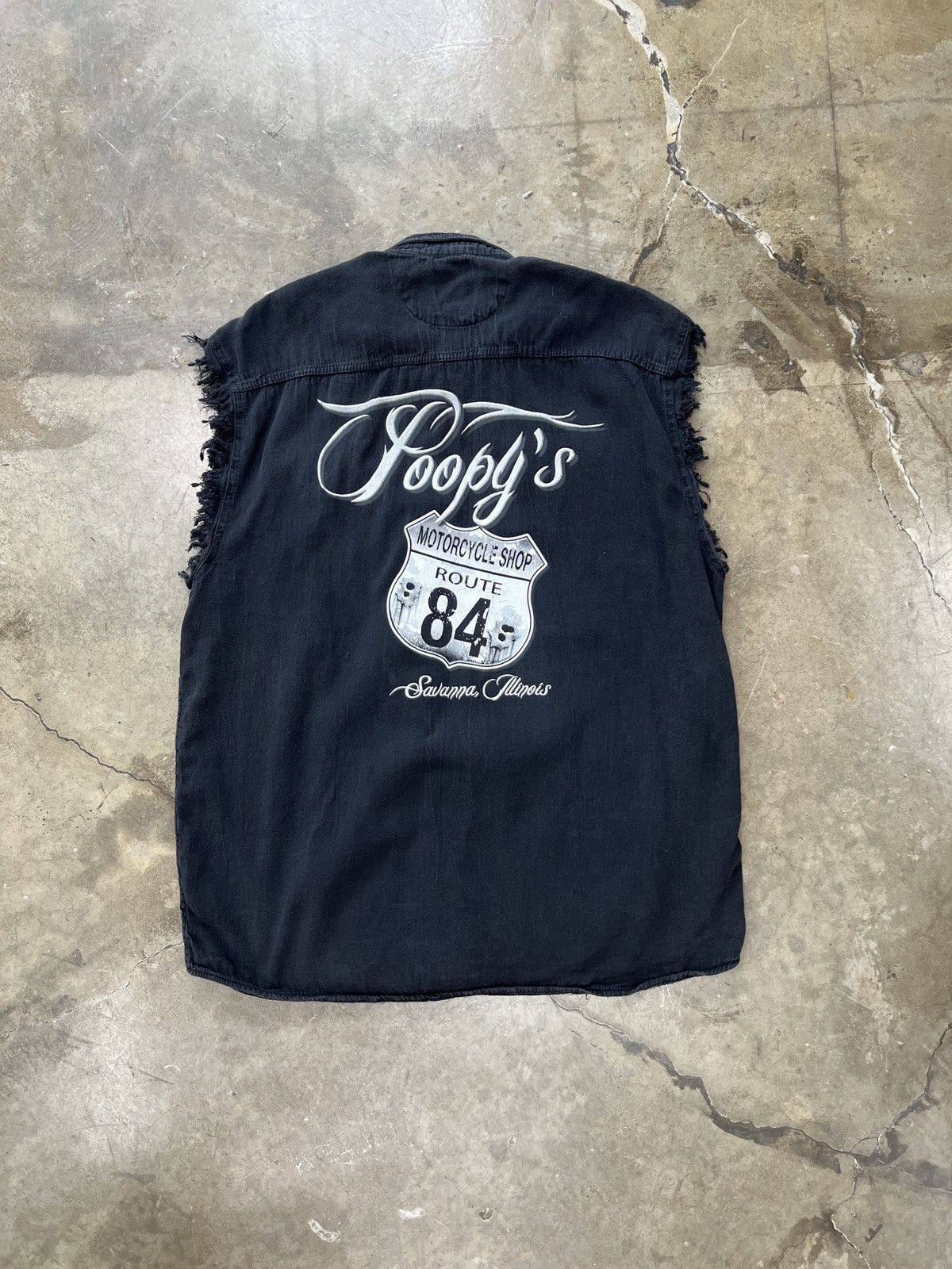 Harley Davidson × Vintage Vintage Poopy's Route 84 Bikewear Motorcycle Cut Sleeve 4XL Size US XXL / EU 58 / 5 - 2 Thumbnail