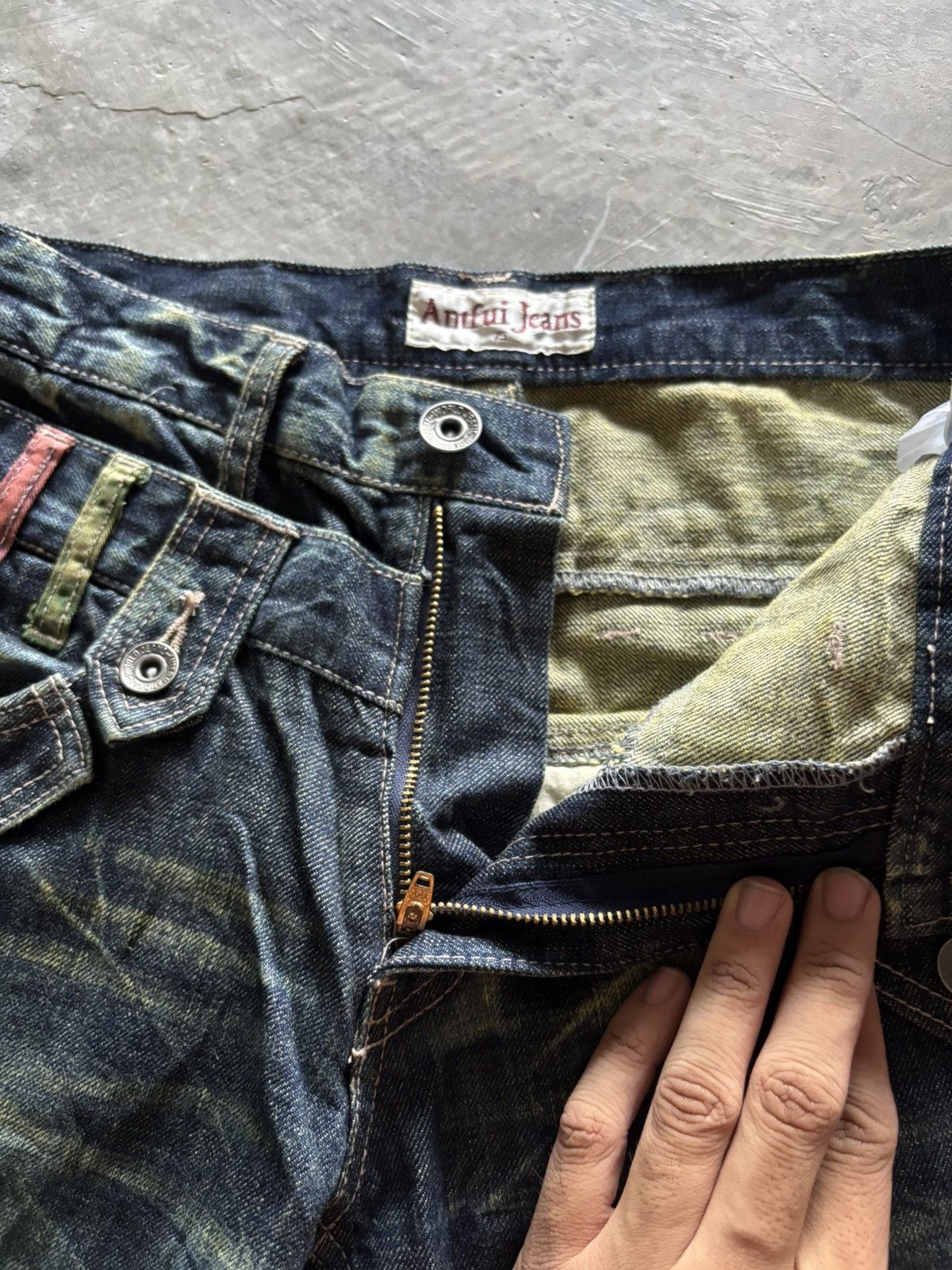 Hysteric Glamour ANTFUI double waist japanese rusty crazy sick washed punk Size US 30 / EU 46 - 4 Thumbnail