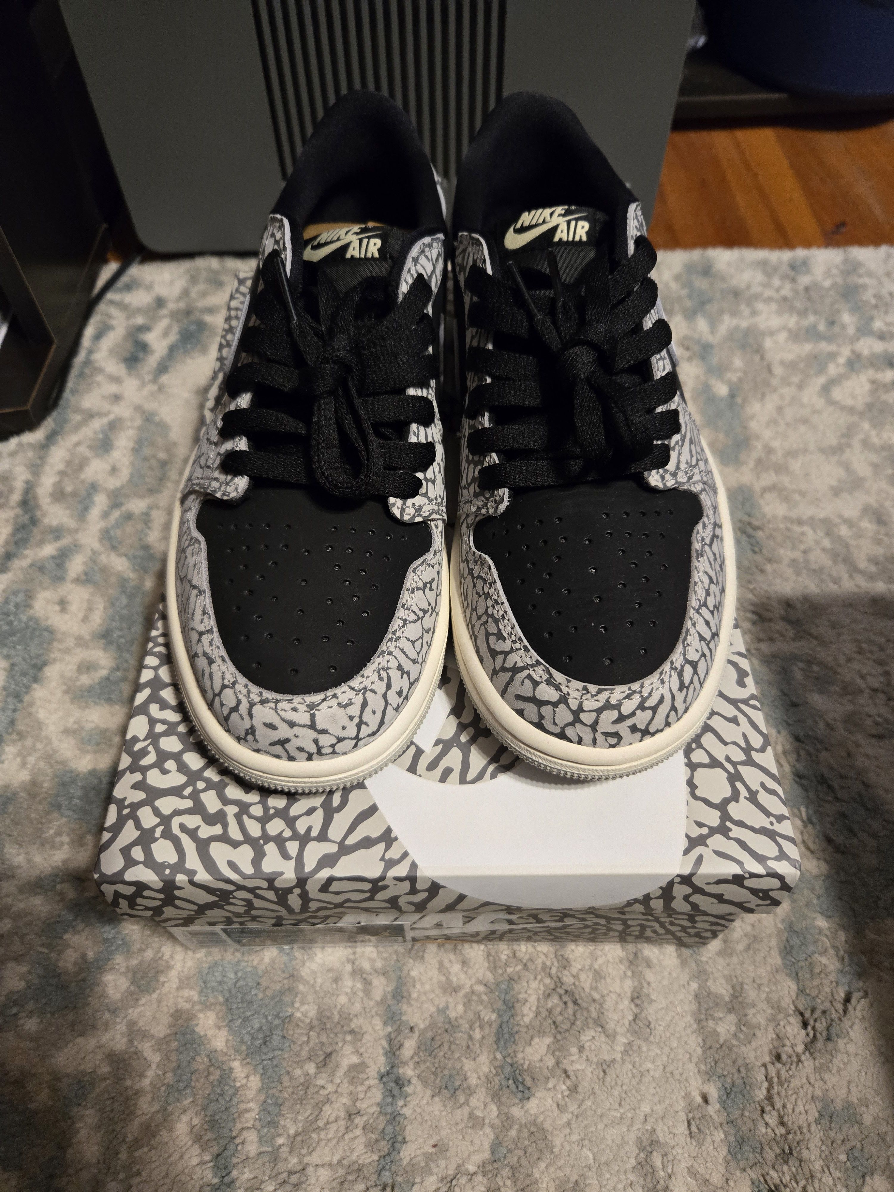 Nike Air Jordan 1 Retro Low OG Black Cement Size US 7.5 / EU 40-41 - 1 Thumbnail