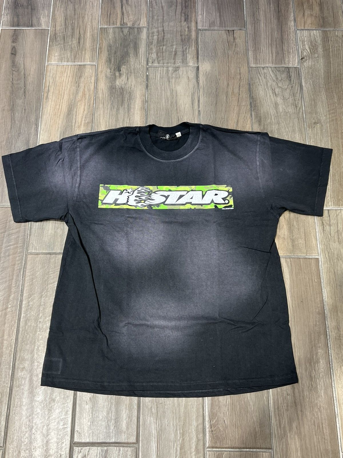 HELLSTAR HELLSTAR “BOX LOGO” TSHIRT - LARGE - (BLACK/GREEN) Size US L / EU 52-54 / 3 - 1 Thumbnail