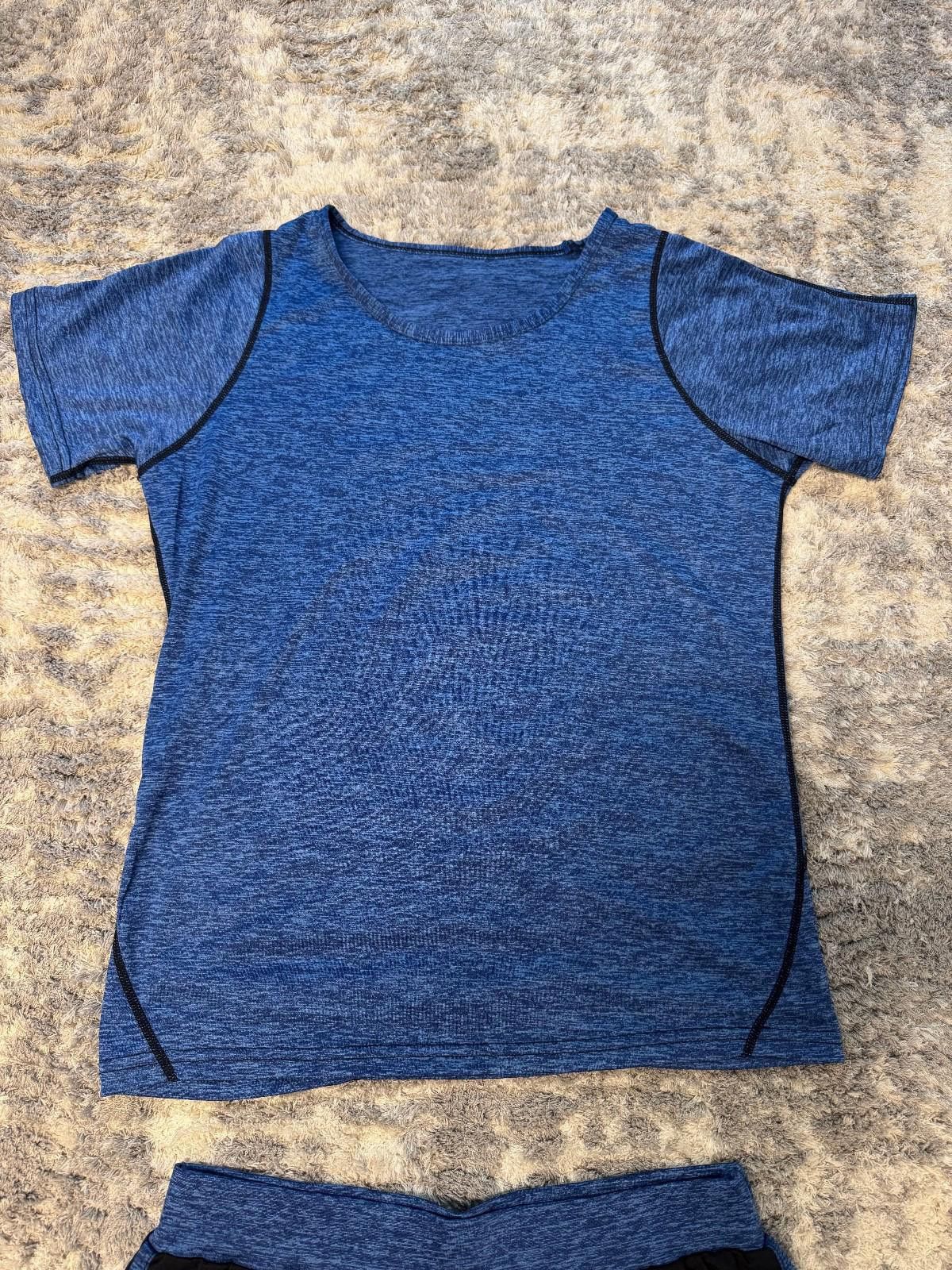 The Unbranded Brand Women’s 3 Pc Athletic Set Jacket T-Shirt Shorts Blue Black M Size M / US 6-8 / IT 42-44 - 5 Thumbnail