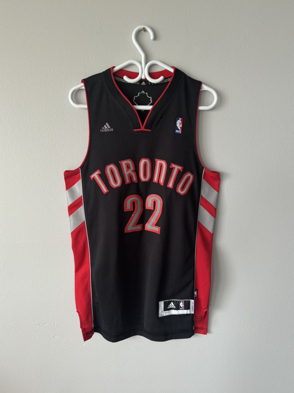 Image of Adidas Nba Toronto Raptors Rudy Gay Basketball Jersey in Black, Men's (Size Small)