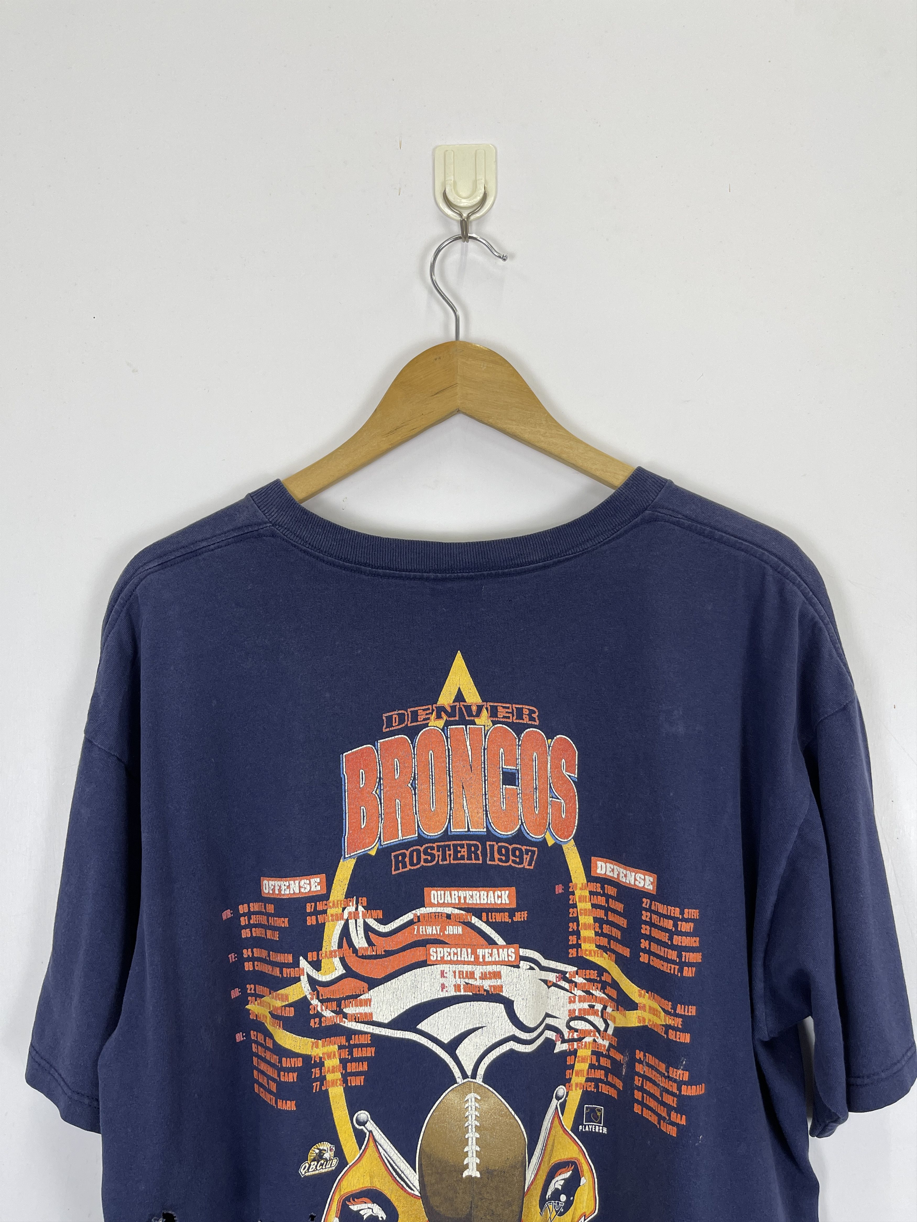 NFL × Starter × Vintage 90s Vintage Denver Broncos Super Bowl XXXII Tee TA0440 Size US L / EU 52-54 / 3 - 4 Thumbnail