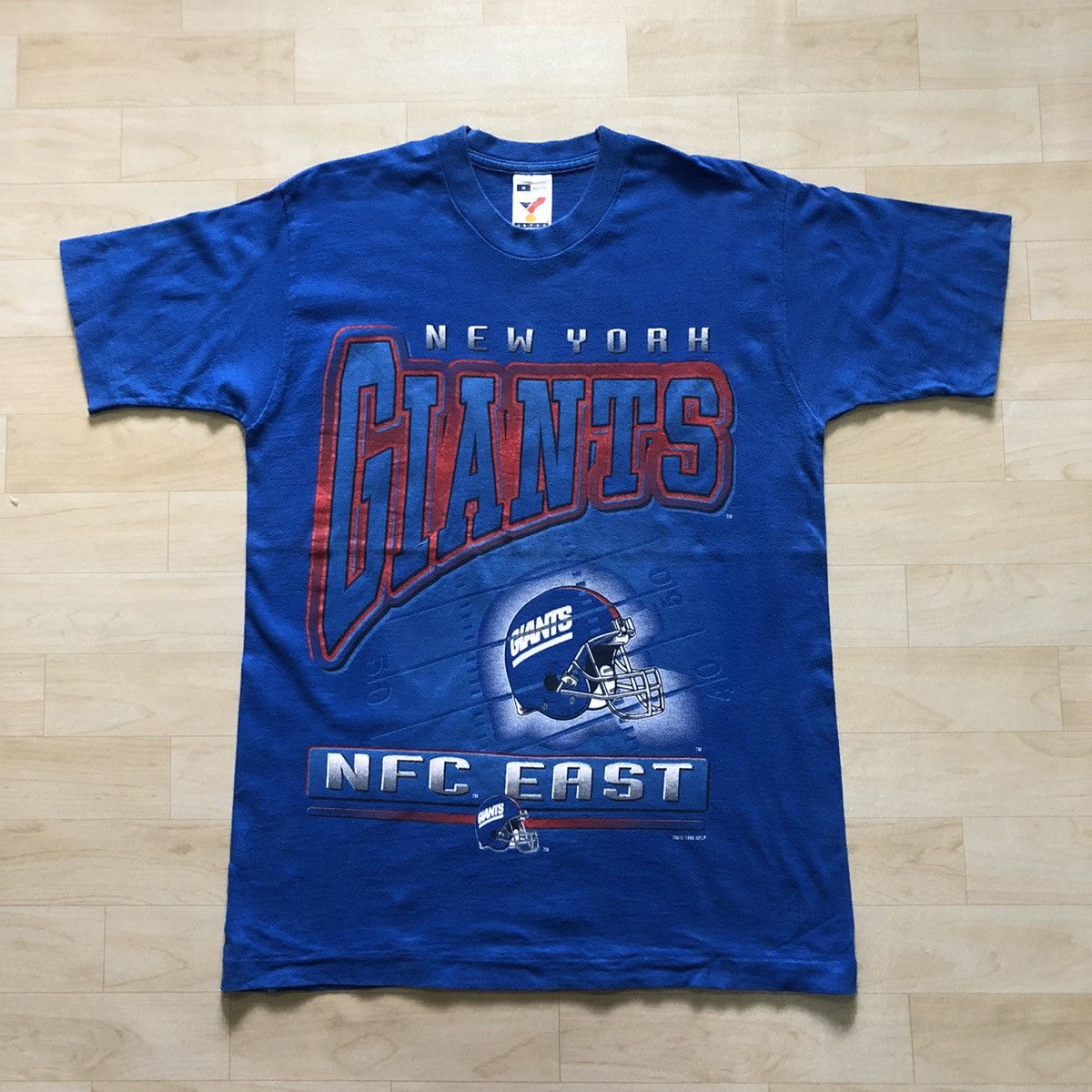 NFL × Vintage Vintage 90s New York Giants NFL Single Stich Tshirt Size US M / EU 48-50 / 2 - 1 Thumbnail