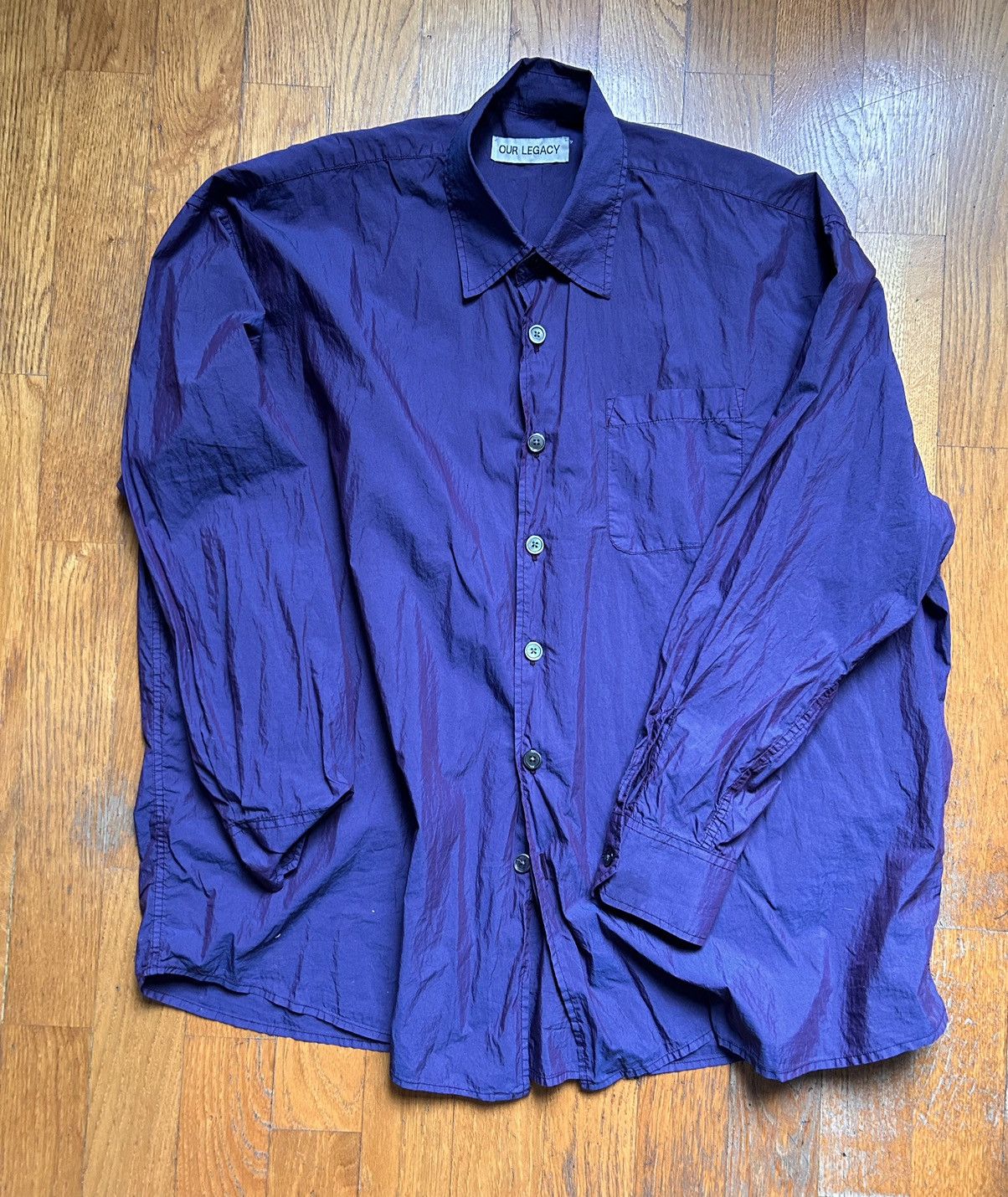 image of Our Legacy Shirt in Purple, Men's (Size Medium)