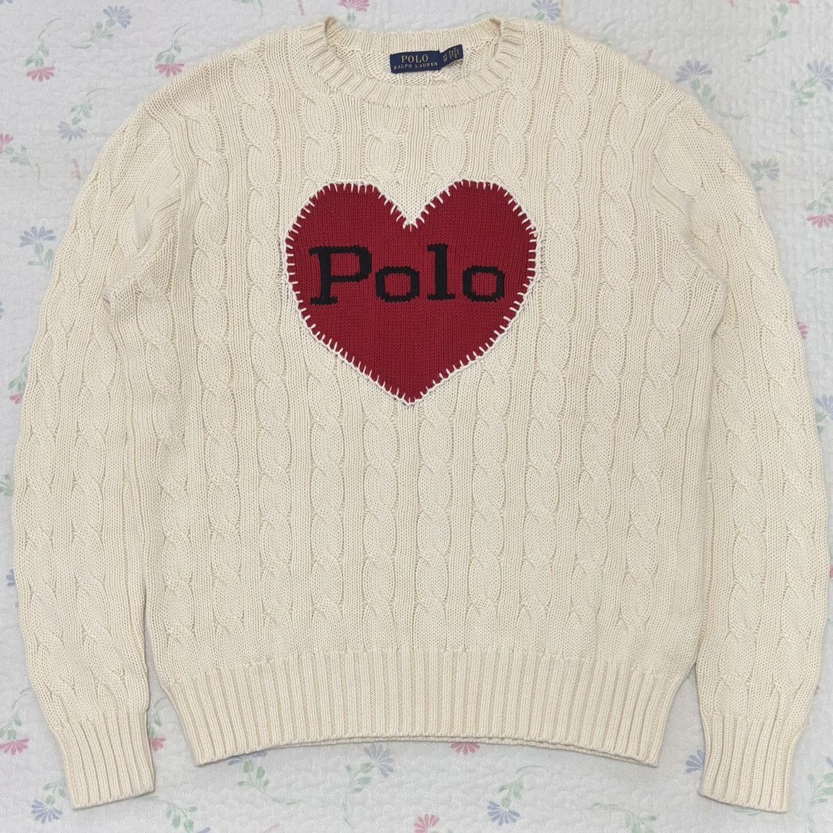 Polo Ralph Lauren Polo Ralph Lauren Heart Knit Sweater Size US XS / EU 42 / 0 - 1 Thumbnail