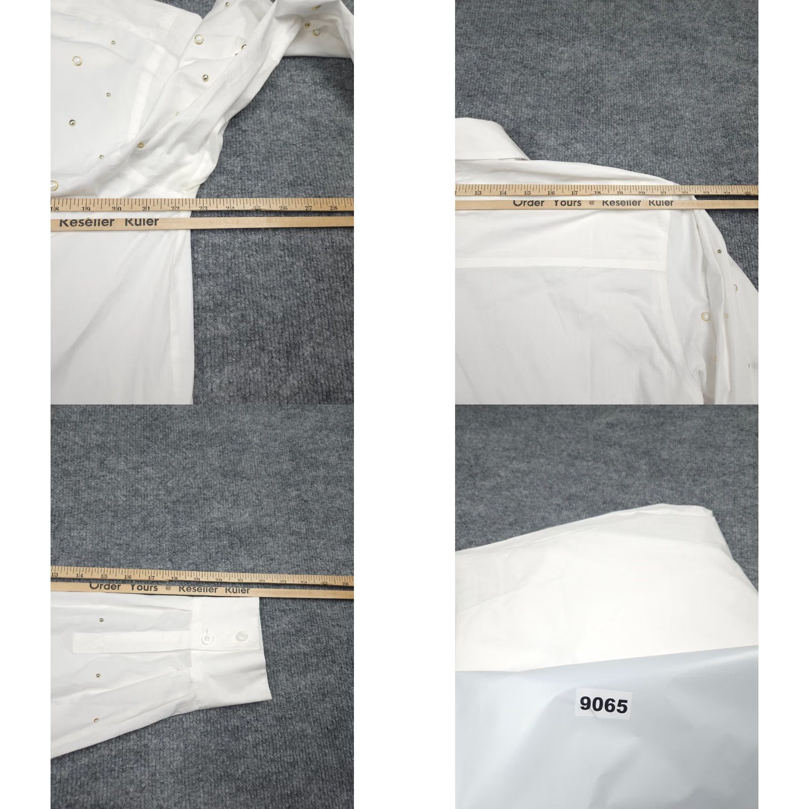 Karl Lagerfeld VINTAGE Karl Lagerfeld Paris Button Up Shirt White Limited Edition Studded NWOT Womens M Size M / US 6-8 / IT 42-44 - 8 Thumbnail