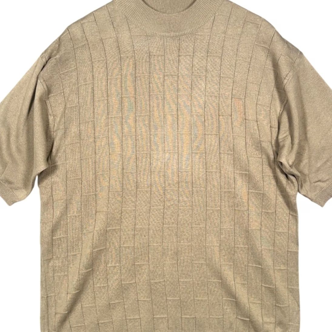 Vintage Irvine Park Mens Sweater Taupe Mock Neck Short Sleeve Knit XL Mens Size US XL / EU 56 / 4 - 5 Thumbnail