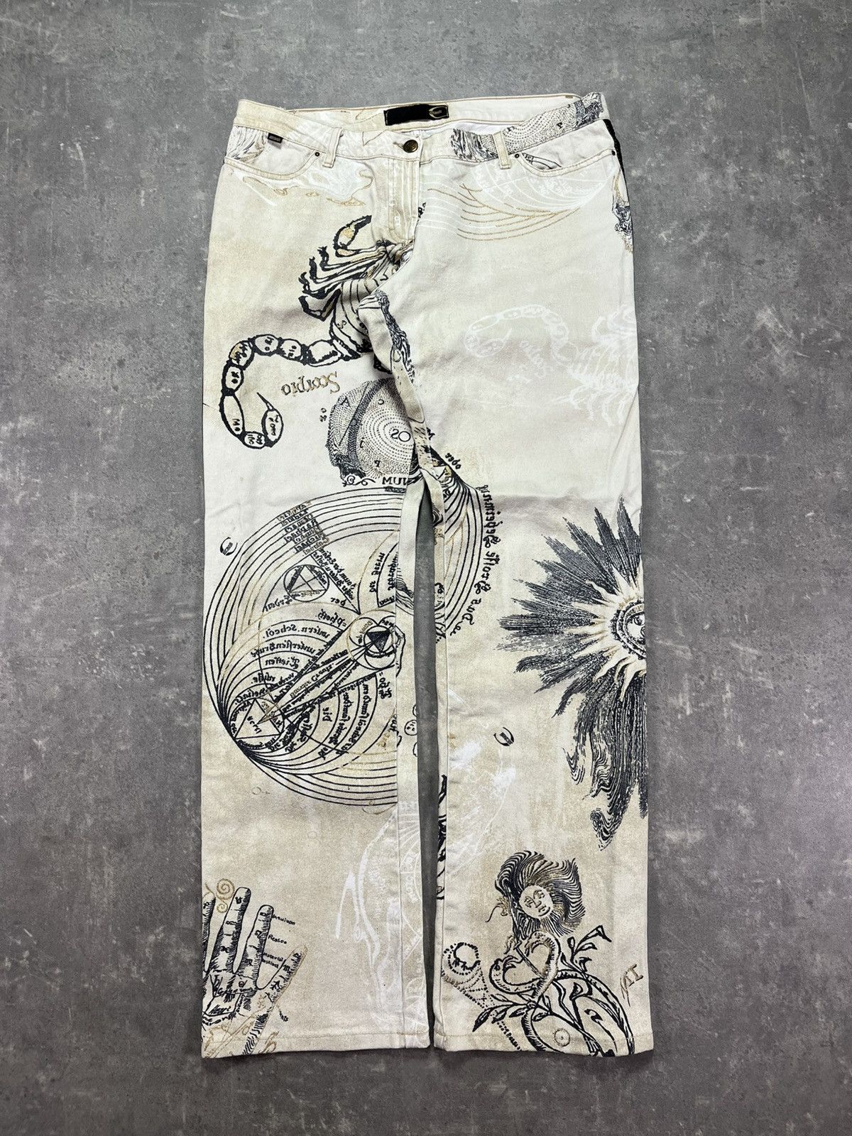 Just Cavalli 00s Just Cavalli Astrology Zodiac Denim Jeans 32 34 00s Size US 32 / EU 48 - 1 Thumbnail