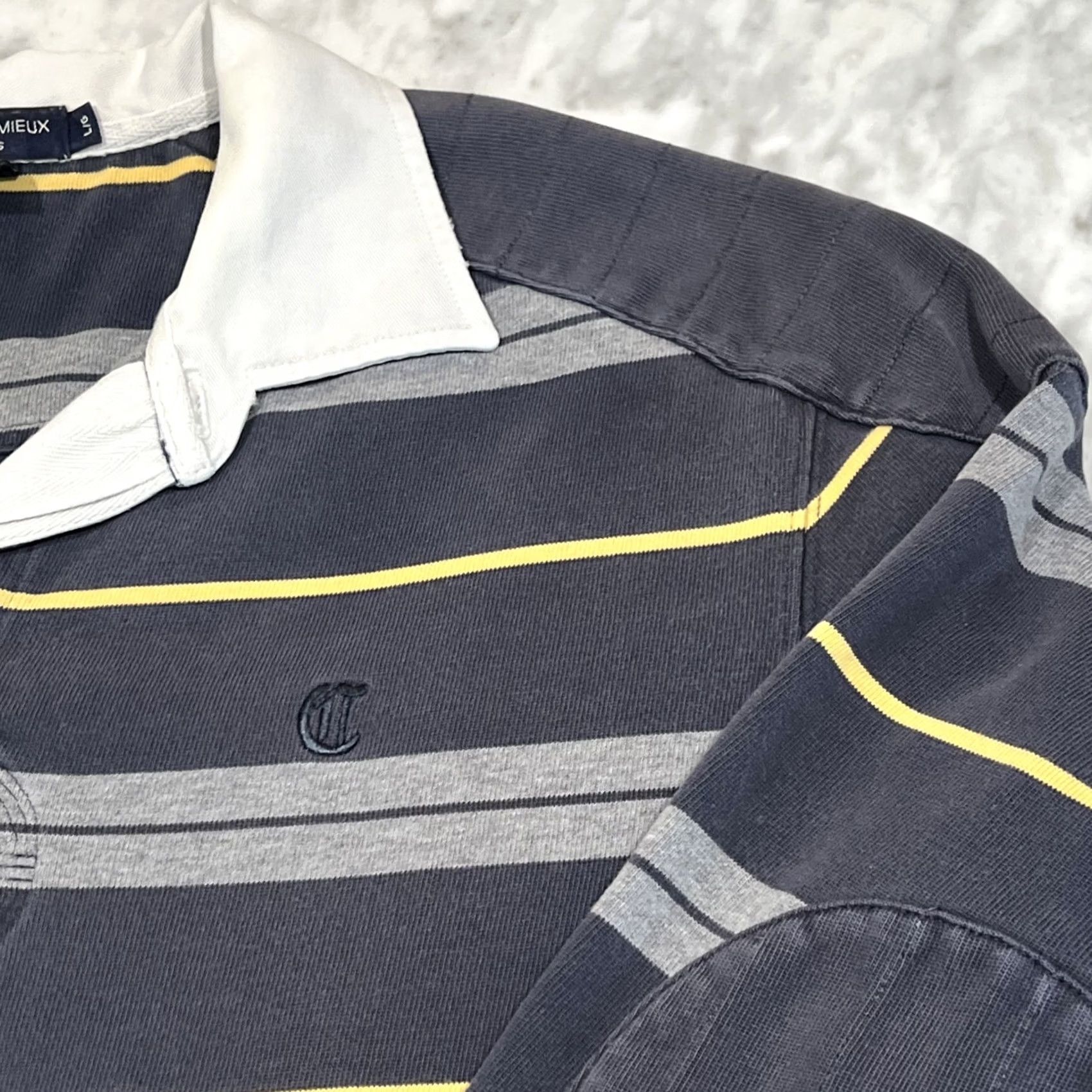 Cremieux VINTAGE Daniel Cremieux Rugby Shirt Men L Padded Long Sleeve Stripes USA Mens Size US L / EU 52-54 / 3 - 5 Thumbnail