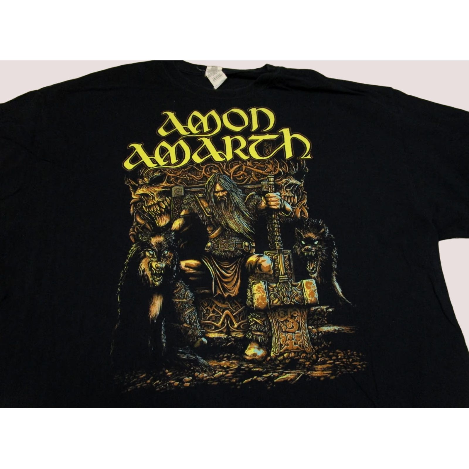 Gildan Amon Amarth Shirt Men 2XL Black Short Sleeve Rock Death Metal Thor Oden’s Son Nike Shirt Size US XXL / EU 58 / 5 - 1 Thumbnail