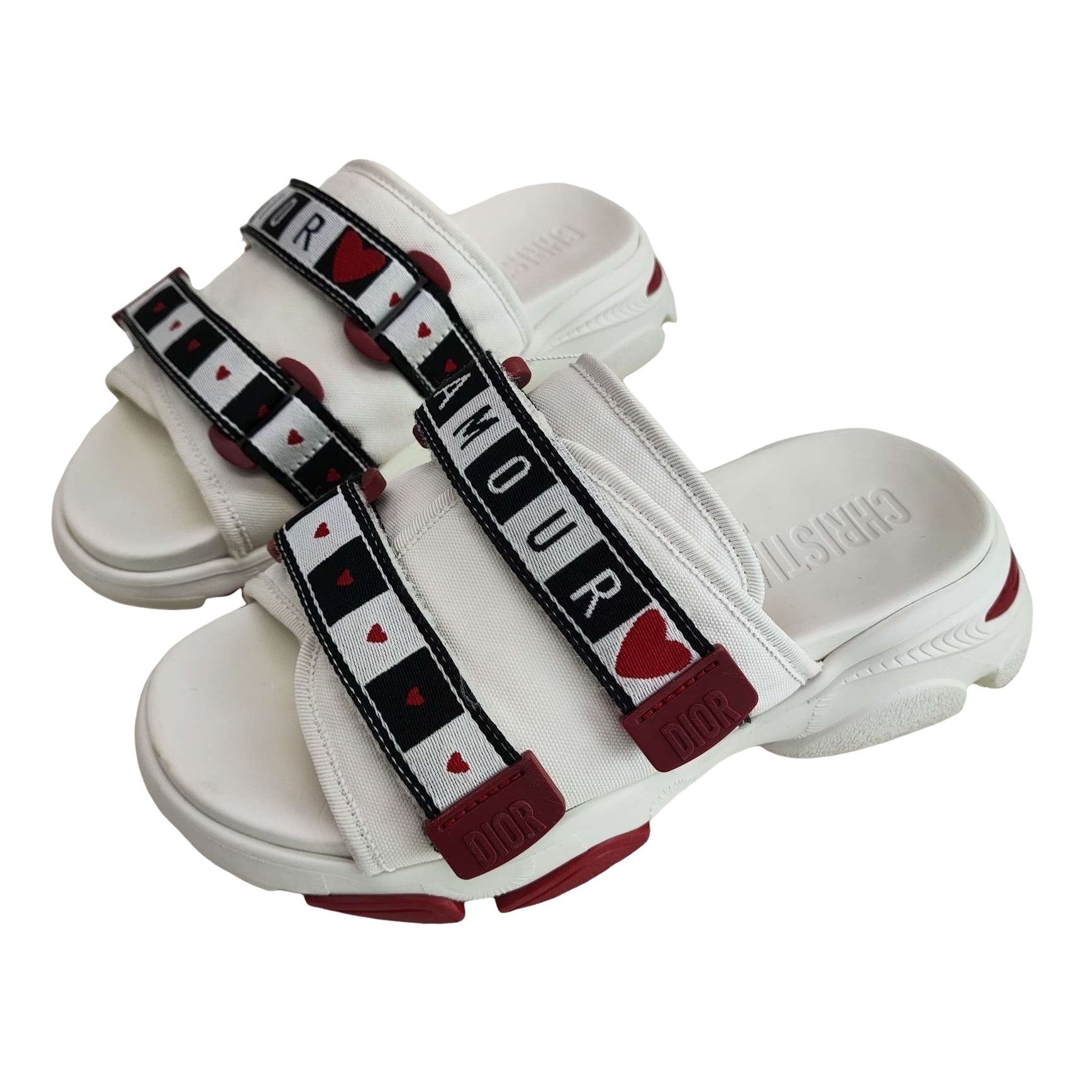 Dior Dior D-Wander Heart Print Sandals Size 36 Size US 6 / IT 36 - 1 Thumbnail