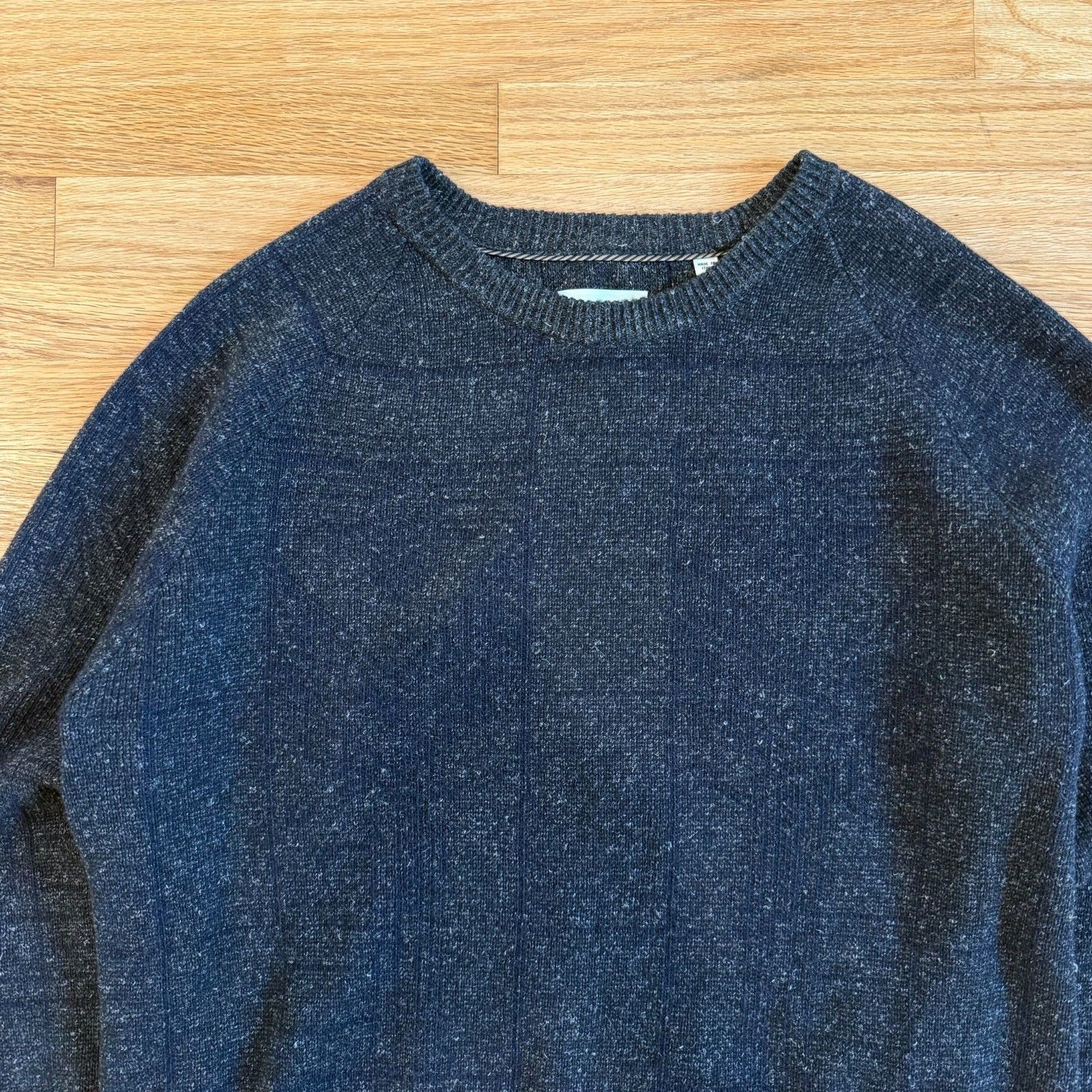 Billy Reid Billy Reid Wool & Linen Blend Knit Sweater in Charcoal Size US L / EU 52-54 / 3 - 6 Thumbnail