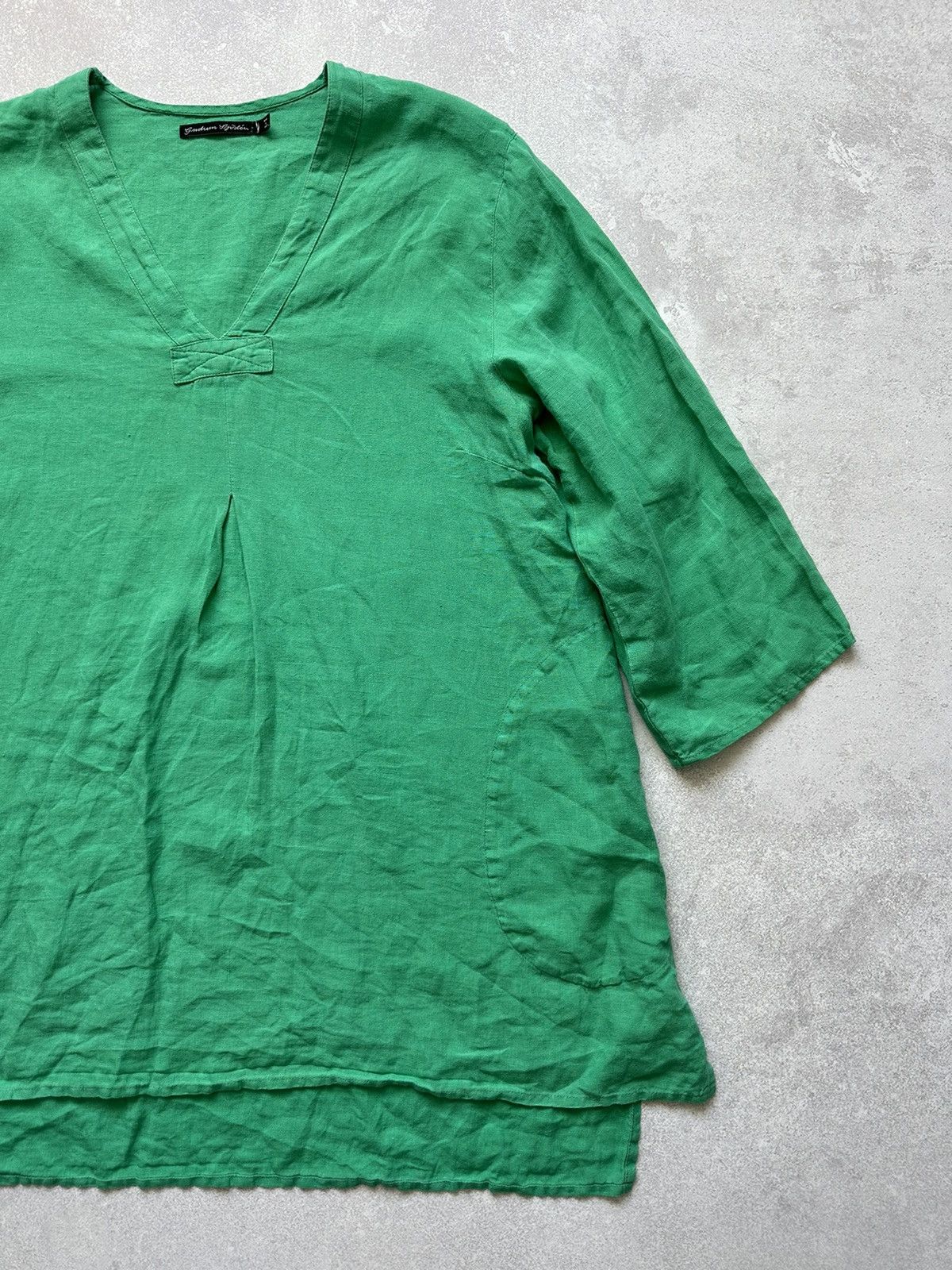 Gudrun Sjoden Women dress Gudrun Sjoden bid one size green India 100% Lin Size XL / US 12-14 / IT 48-50 - 5 Thumbnail