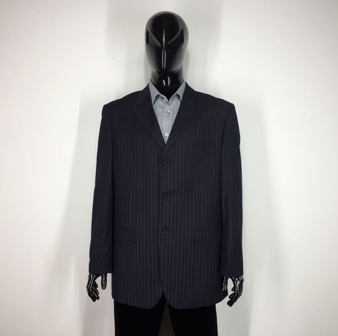 Alfred Dunhill × Designer Dunhill Classic Wool Blazer Men’s Black Jacket Size 52R - 2 Thumbnail
