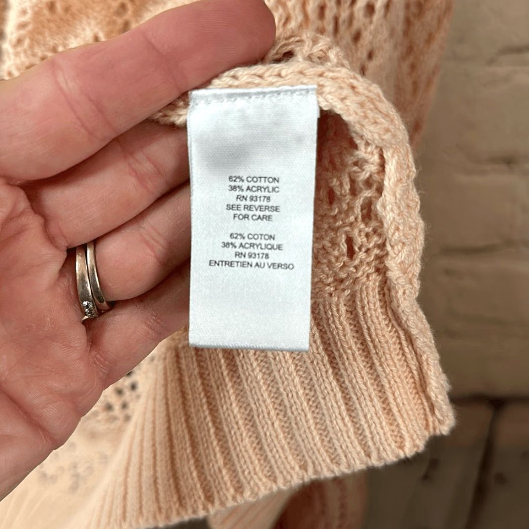 Vintage VINTAGE? No. Just Tahari Light Pink Long Sleeve Open Cardigan XS Women Sweater Cardigan Size XS / US 0-2 / IT 36-38 - 4 Thumbnail