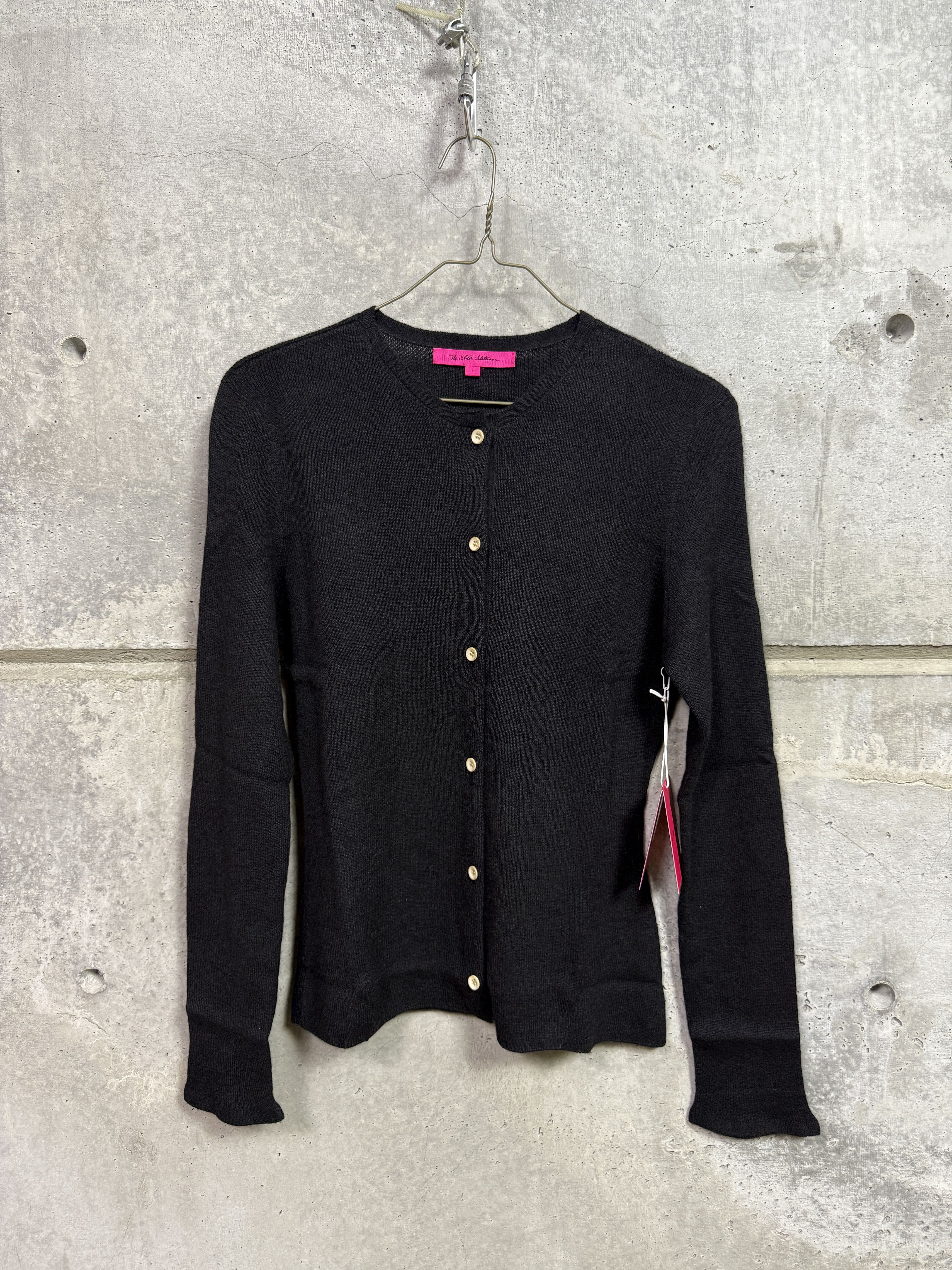 The Elder Statesman $1250 The Elder Statesman Black Delicash Cardigan Size L / US 10 / IT 46 - 8 Thumbnail