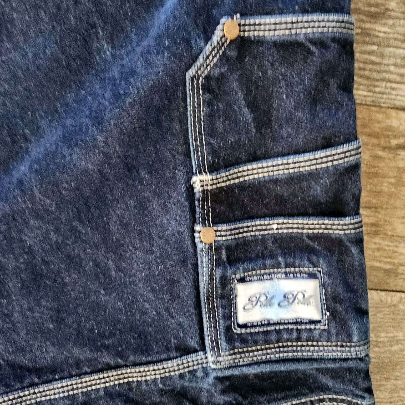 Pelle Pelle VINTAGE Pelle Pelle Men’s 42 Carpenter Jean Shorts Hip Hop Street Wear Jeans Blue 90s 2000s Men Size US 42 / EU 58 - 6 Thumbnail