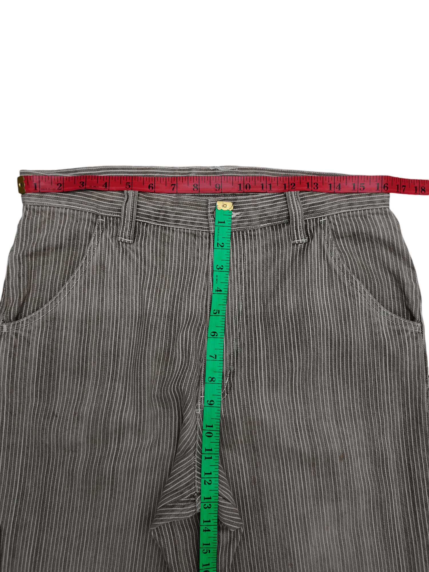 Japanese Brand Vintage Y2k Hang Ten Hickory Carpenter Denim Pants Orslow Size US 33 - 6 Thumbnail