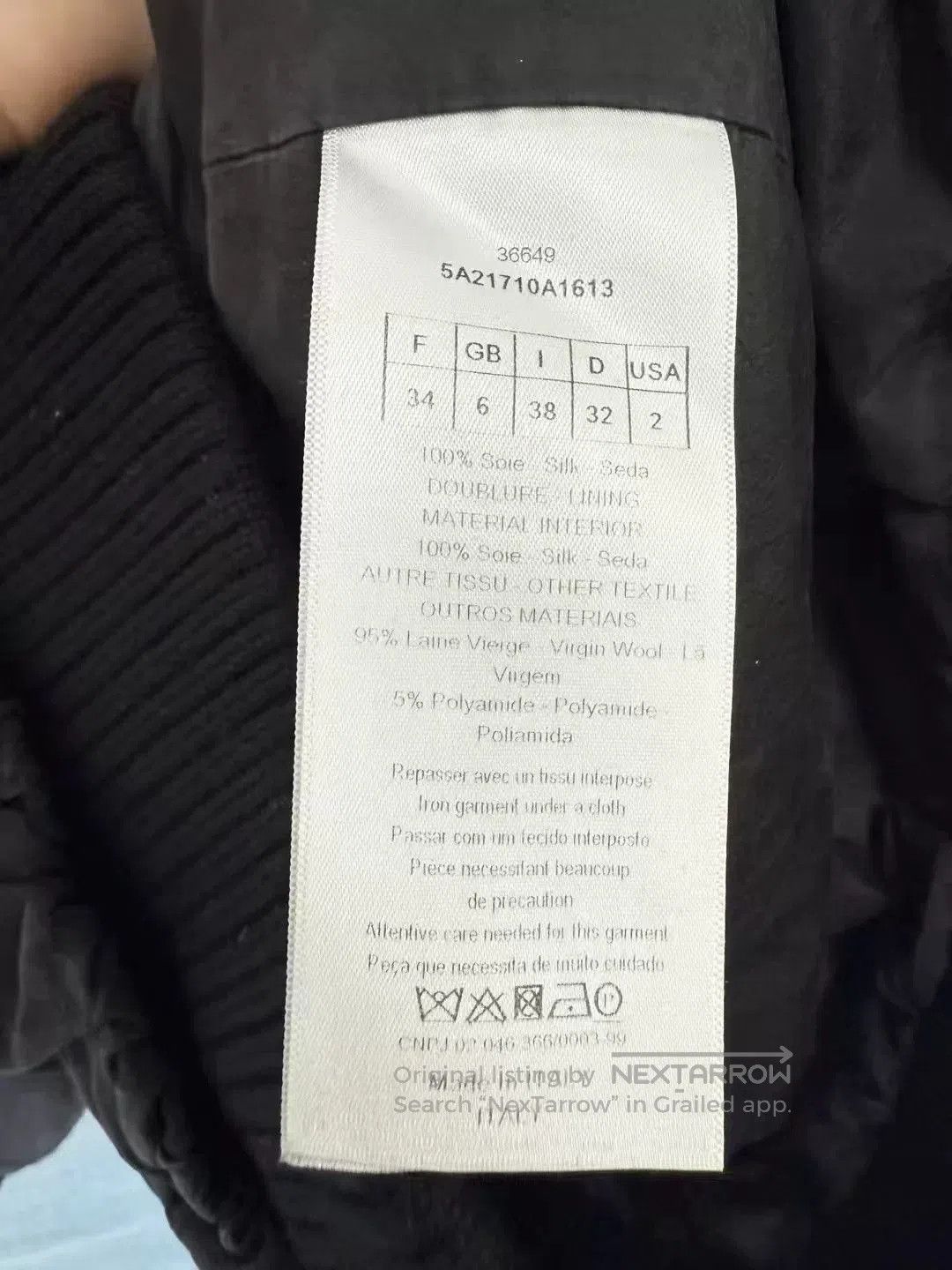Dior Dior Black Distressed Zip. Size XXS / US 00 / IT 34 - 4 Thumbnail
