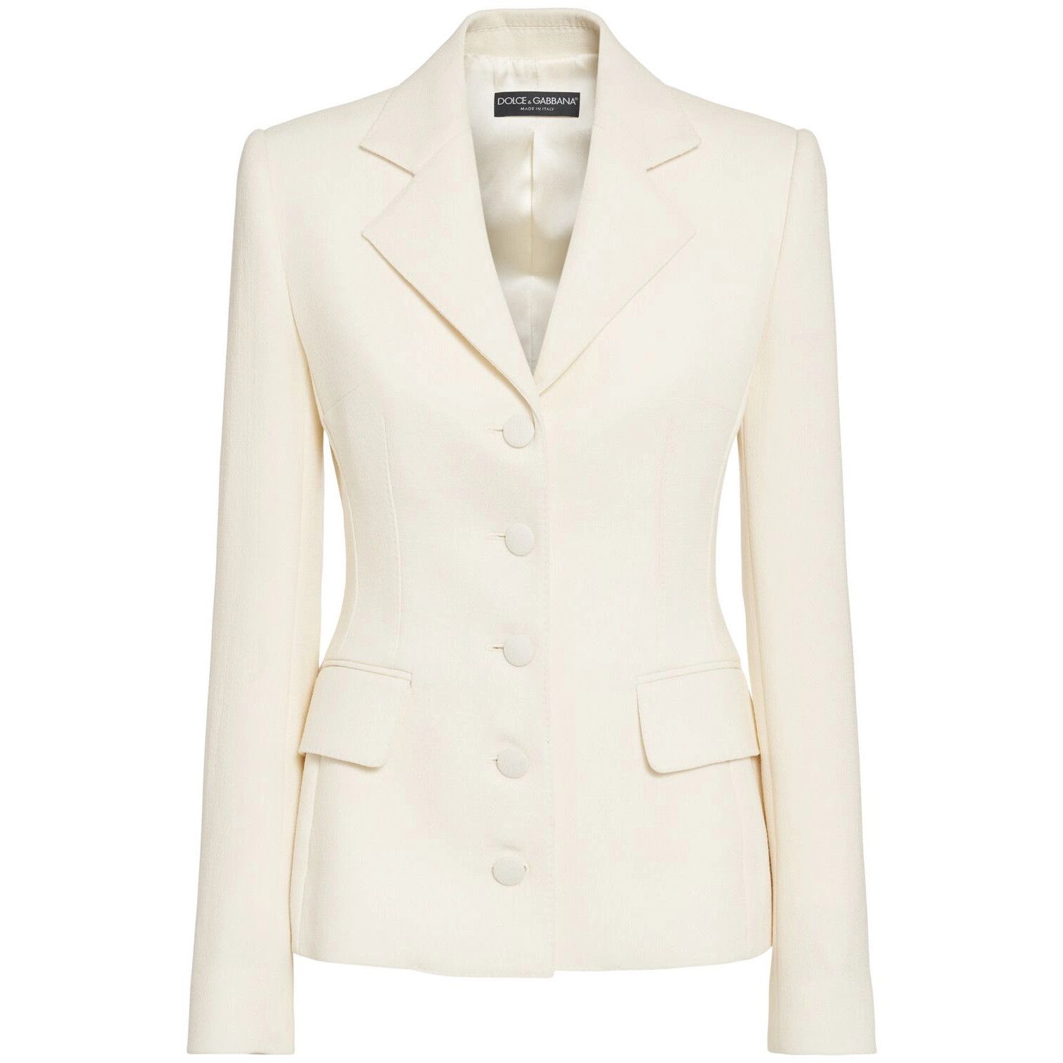 DOLCE&GABBANA White Wool Blazer Jacket New & Authentic (Wome