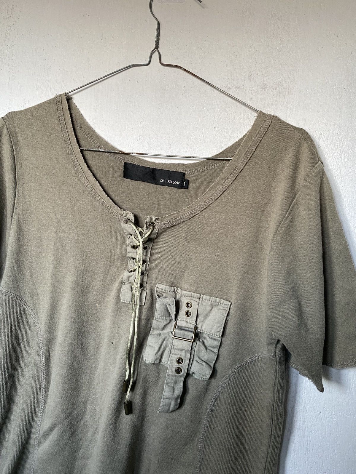 If Six Was Nine × Japanese Brand × Le Grande Bleu (L.G.B.) Dal Fellow Pocket Lace Up Tshirt Goa Style Size US S / EU 44-46 / 1 - 3 Thumbnail