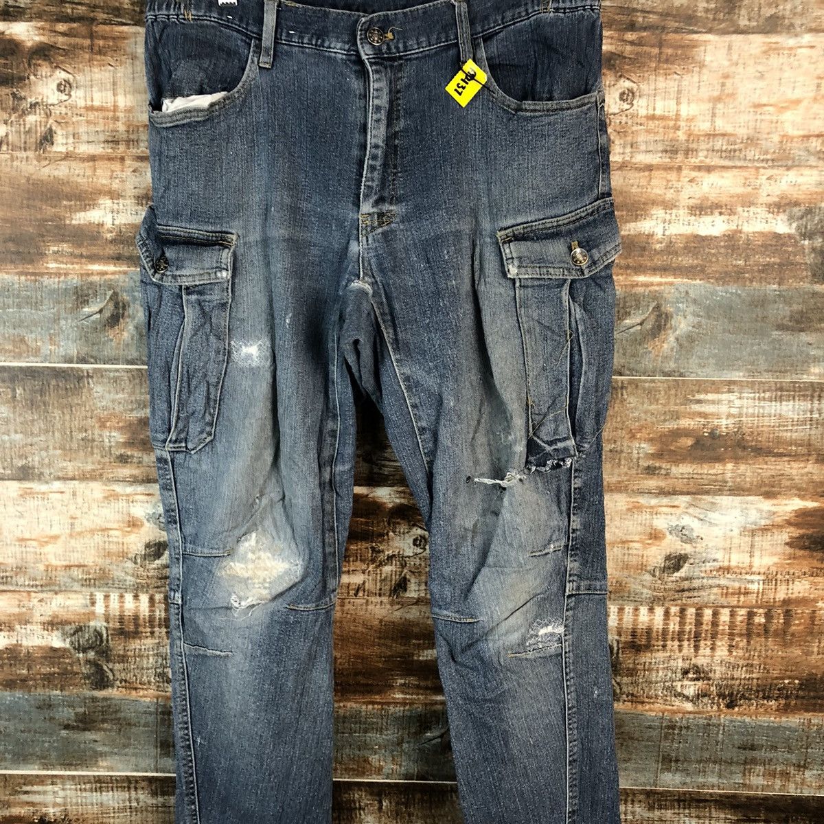 Japanese Brand Japanese Brand Blue Distressed Denim Pants #A2137 Size US 35 - 5 Thumbnail
