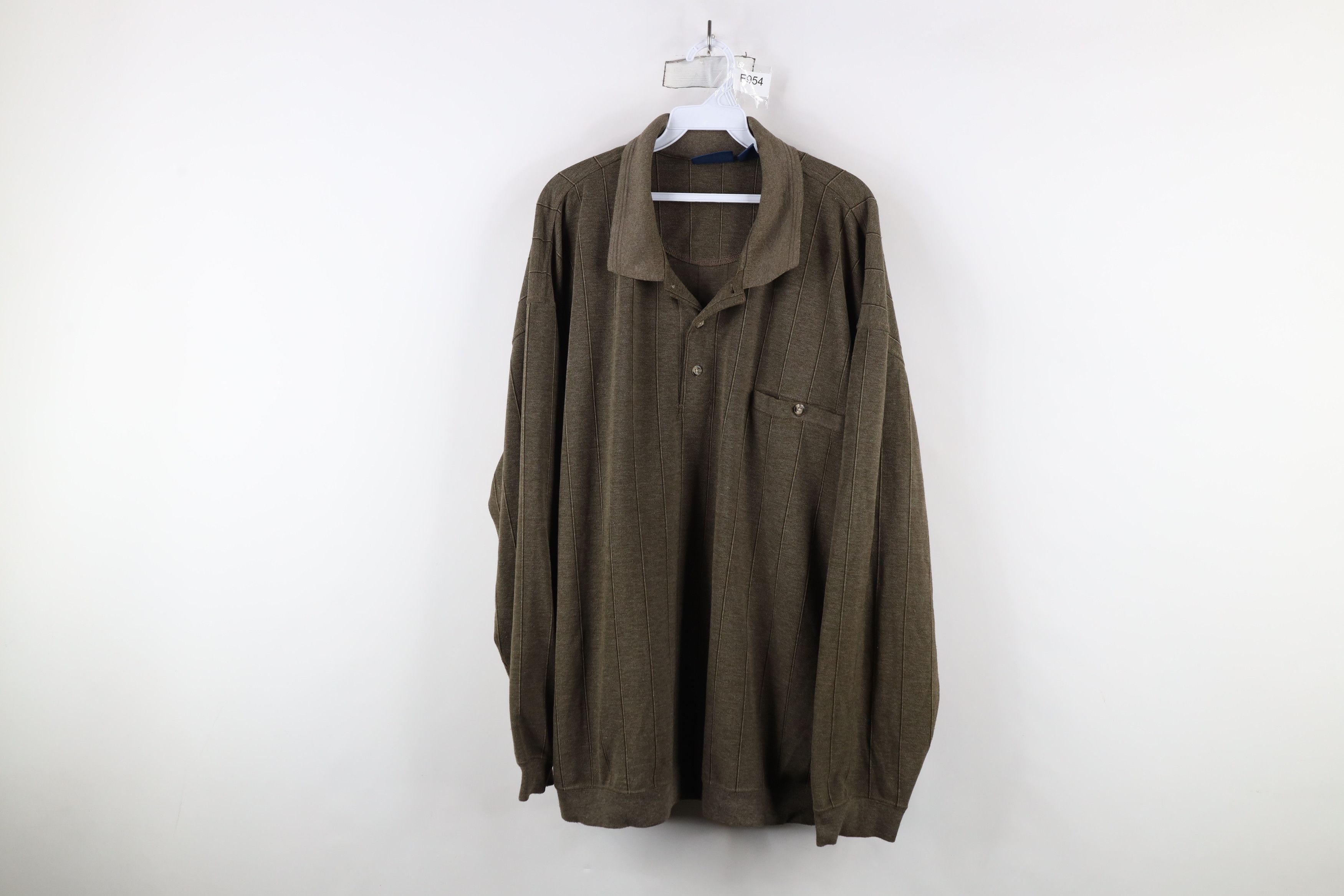 Vintage Vintage 90s Streetwear Knit Pullover Long Sleeve Polo Shirt Size US XXL / EU 58 / 5 - 1 Thumbnail