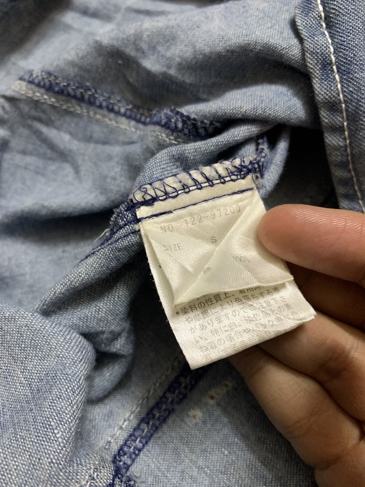 semanticdesign 2000’s Semantic - Tribal Poem Punk Grunge Chambray Shirt Size US S / EU 44-46 / 1 - 13 Thumbnail