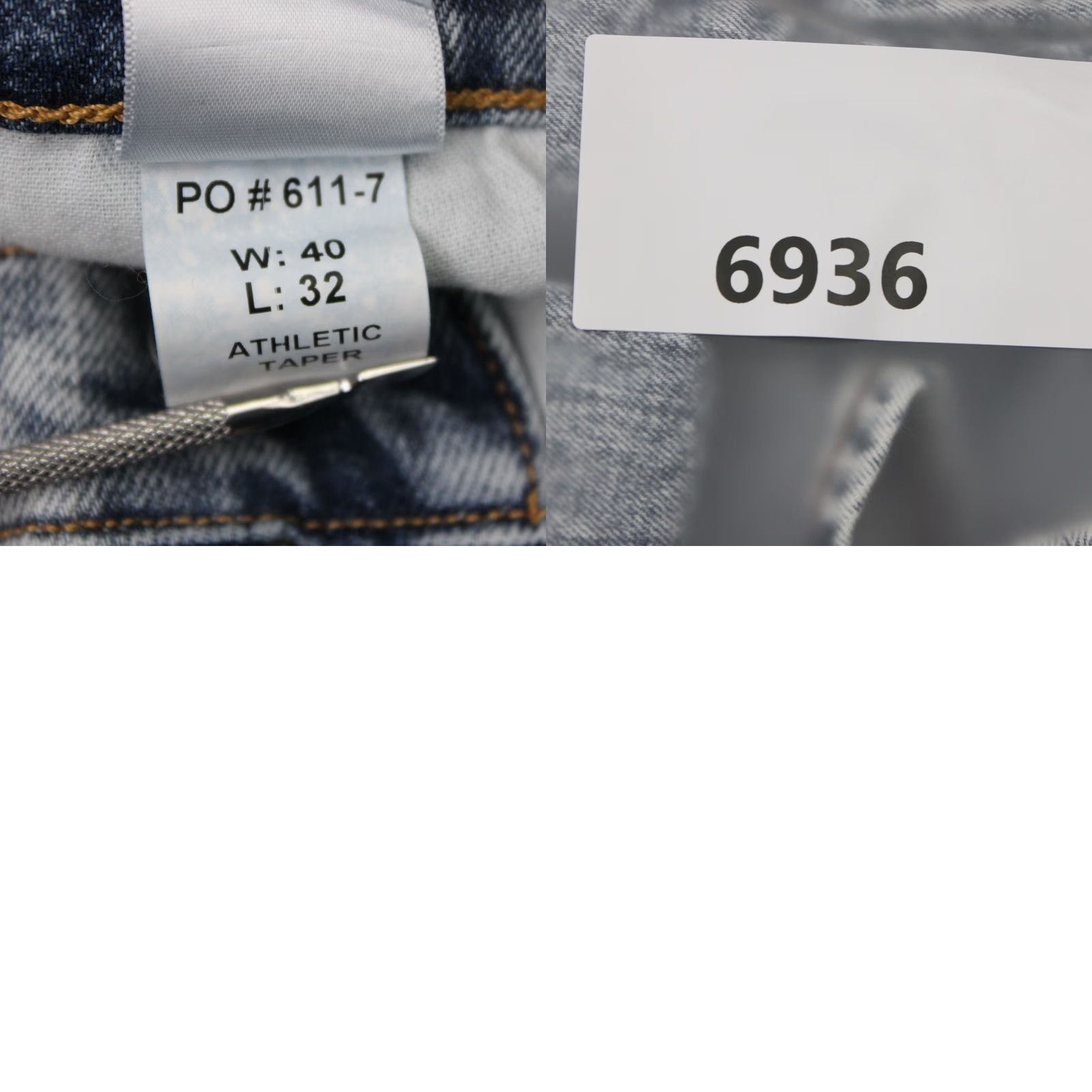 Denime Ace Rivington Jeans Mens 40x32 Blue NWT Athletic Taper Denim 5-Pocket Button Zip Size US 40 / EU 56 - 10 Thumbnail