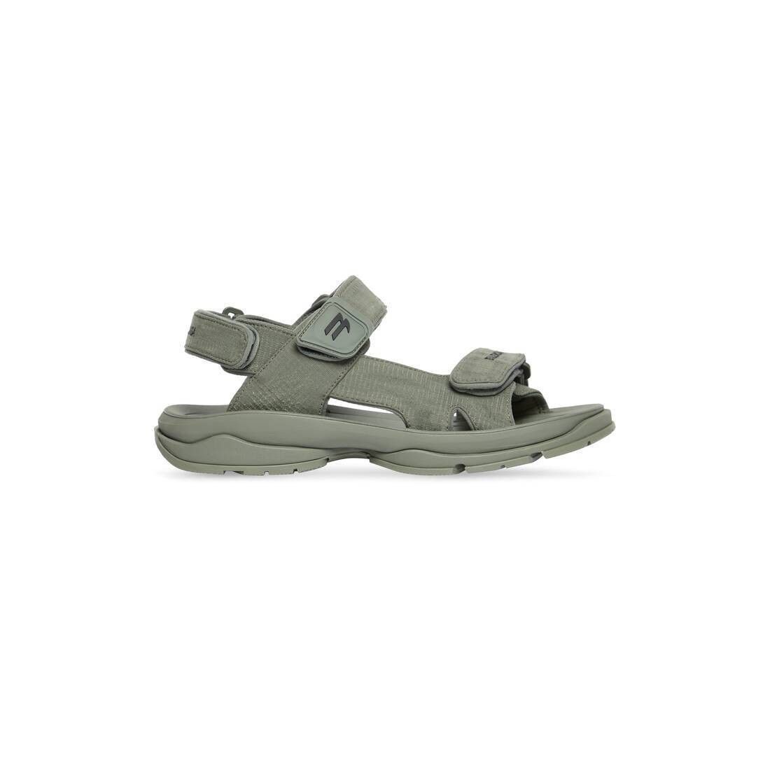 image of Balenciaga O1In1G0524 Tourist Sandals In Dark Green, Men's (Size 13)