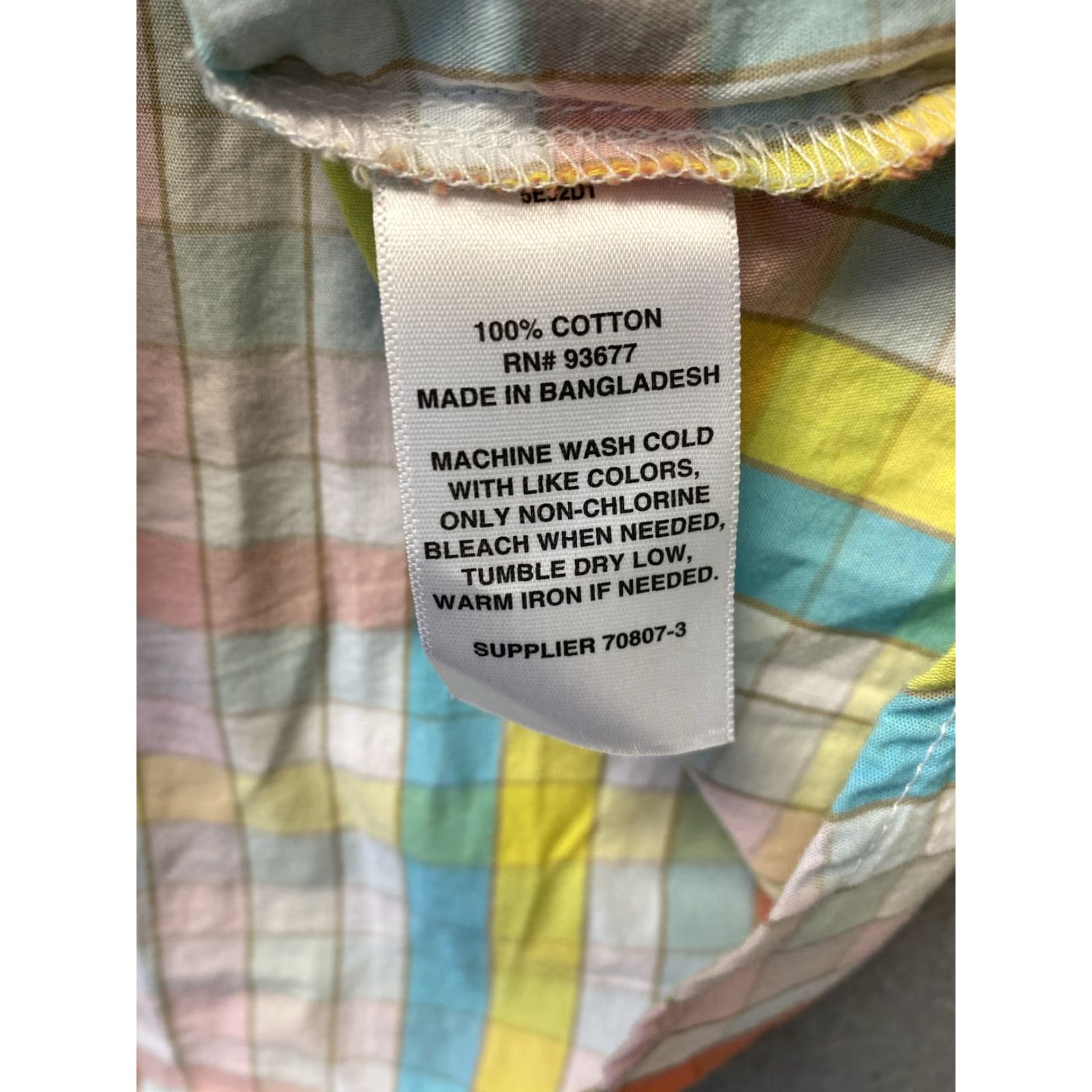 Pinko ST JOHN'S BAY Long Sleeve Button-Up Blouse 3XL Multicolor Check Women's Size XXL / US 16-18 / IT 52-54 - 7 Thumbnail