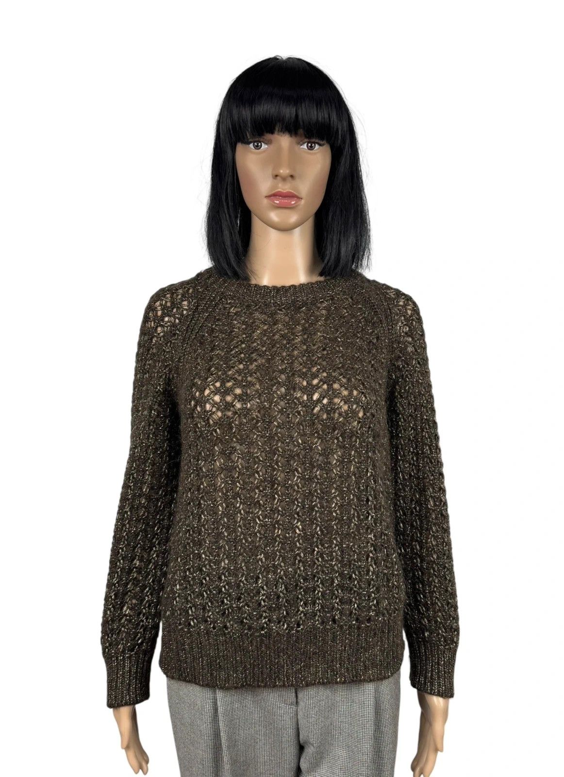 Massimo Dutti Massimo Dutti Wool Alpaca Woven Knit Sweater size XS Size XS / US 0-2 / IT 36-38 - 1 Thumbnail