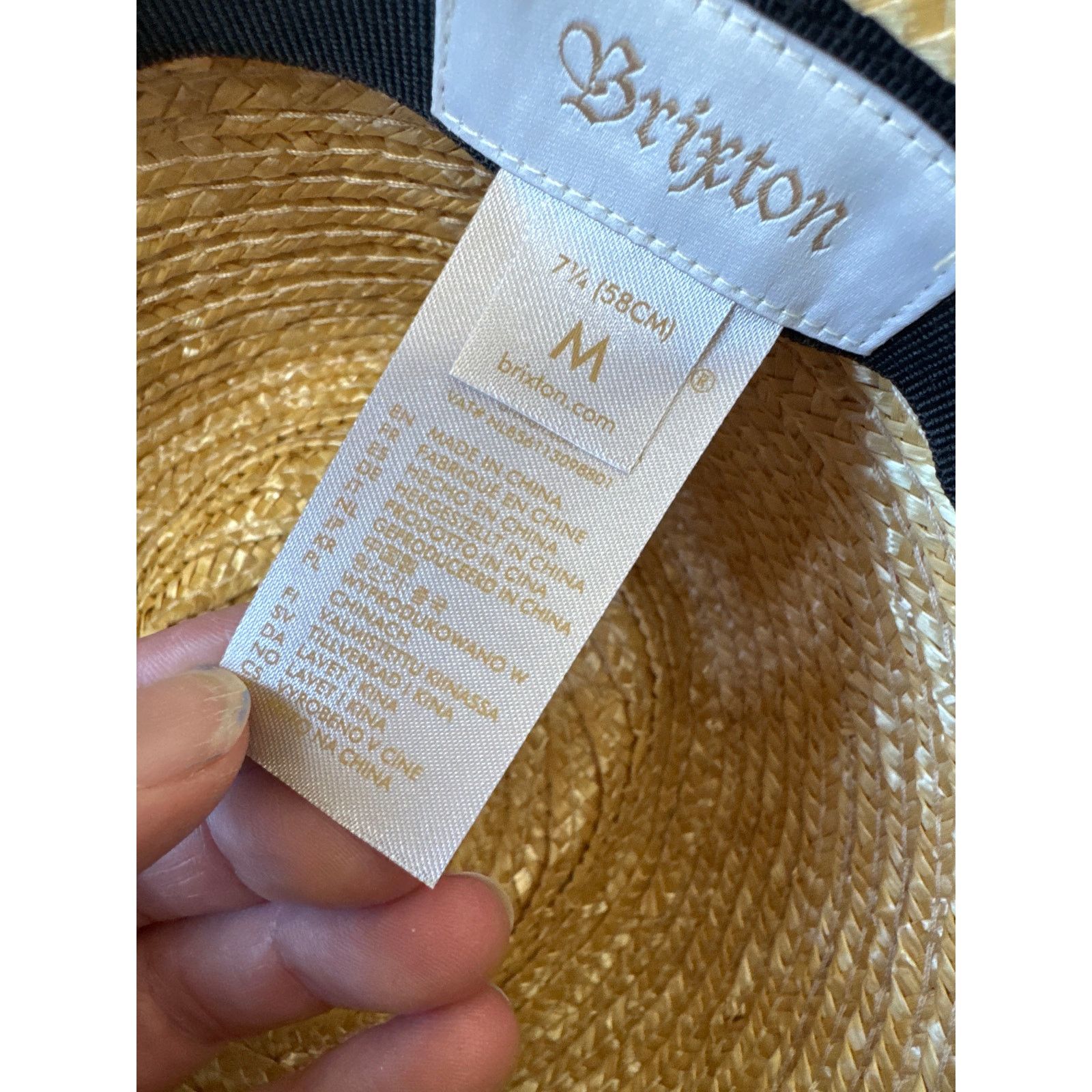 Brixton BRIXTON Joanna Wheat Straw Hat Black Ribbon Size Medium Size ONE SIZE - 7 Thumbnail