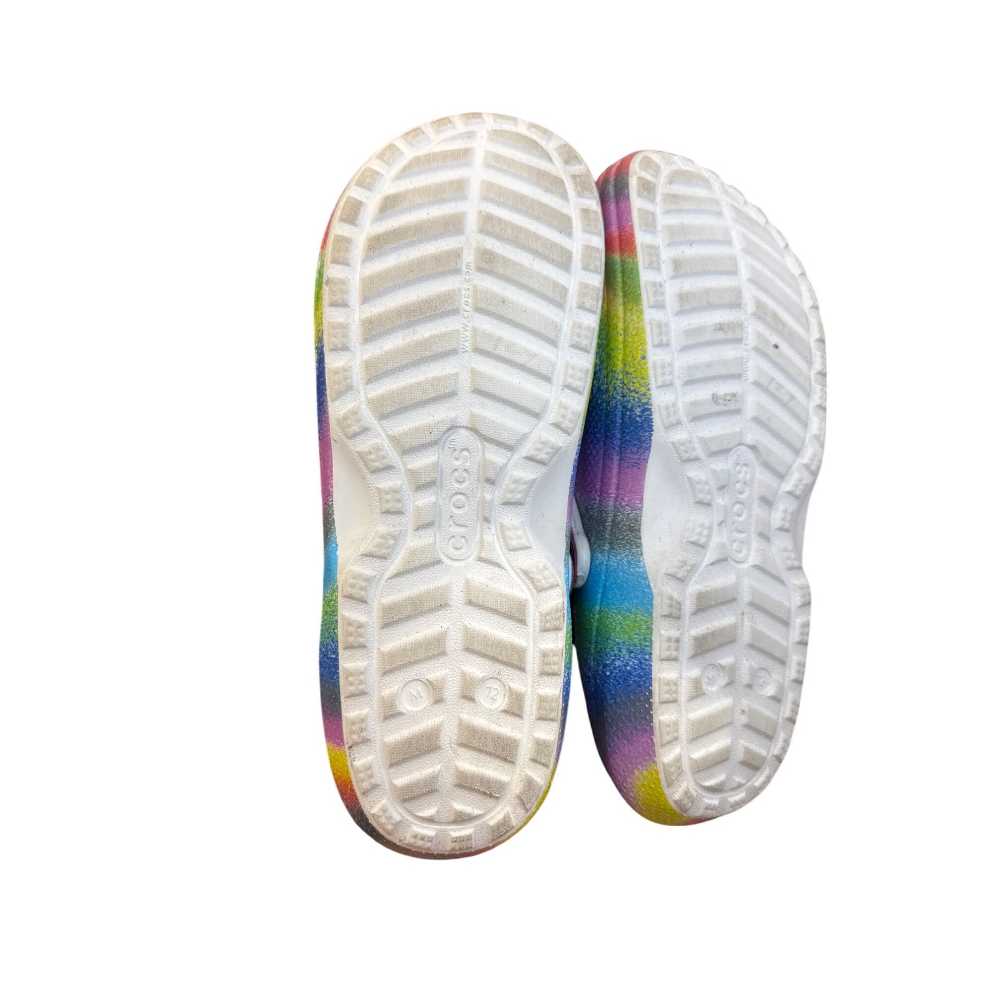 Crocs Crocs Rainbow Tie-Dye Fur Lined Clogs slip on shoes size 12 Size US 12 / EU 45 - 9 Thumbnail