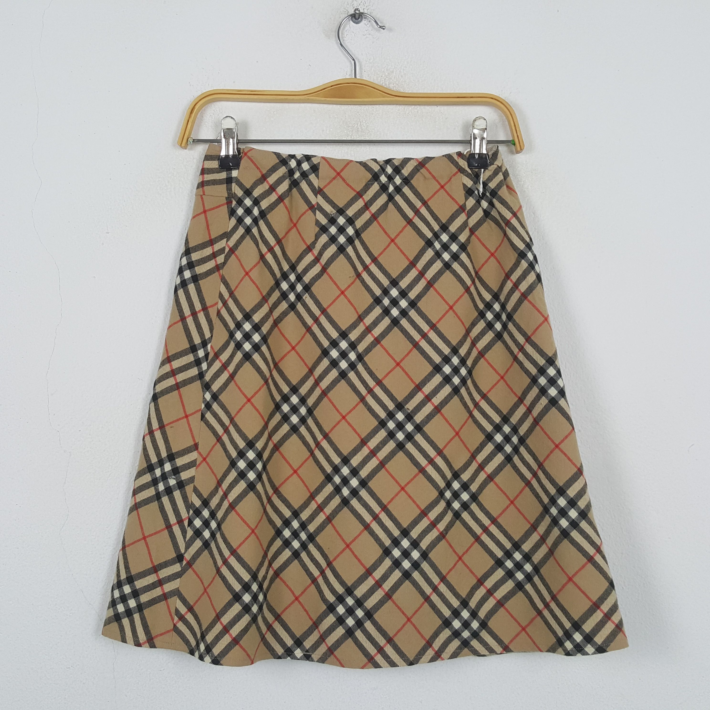 Burberry × Vintage Vintage BURBERRY LONDON Luxury Fashion Brand Skirts C280N30 Size 23" - 4 Thumbnail