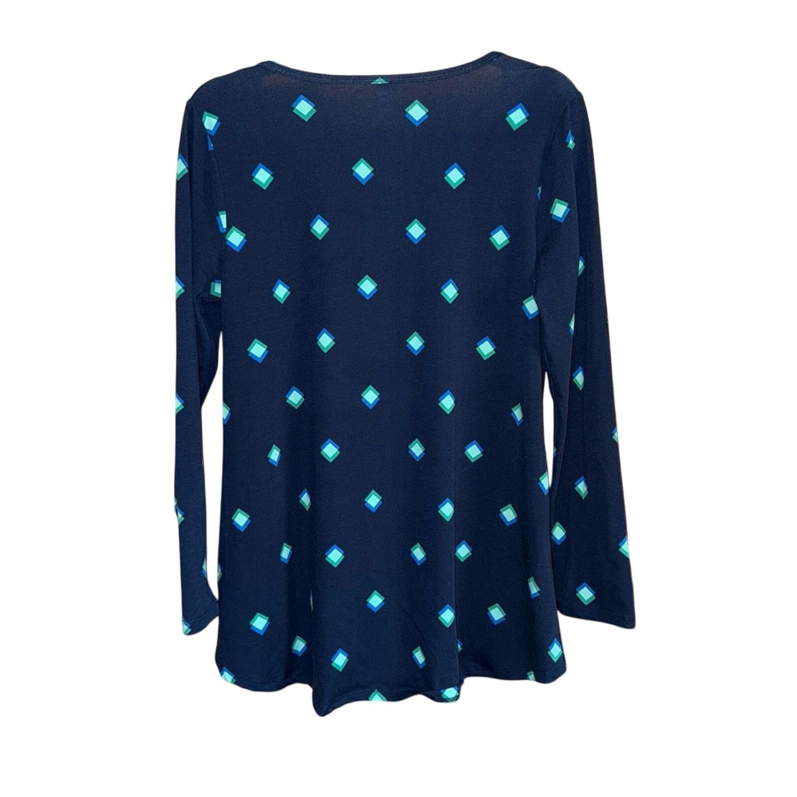 Other LuLaRoe Navy Blue Geometric Women's Tunic Size S / US 4 / IT 40 - 2 Thumbnail