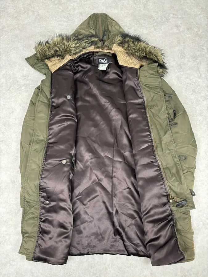Dolce & Gabbana AW2003 Dolce & Gabbana Military Green Hooded Long Aviator Jacket Size US M / EU 48-50 / 2 - 10 Thumbnail