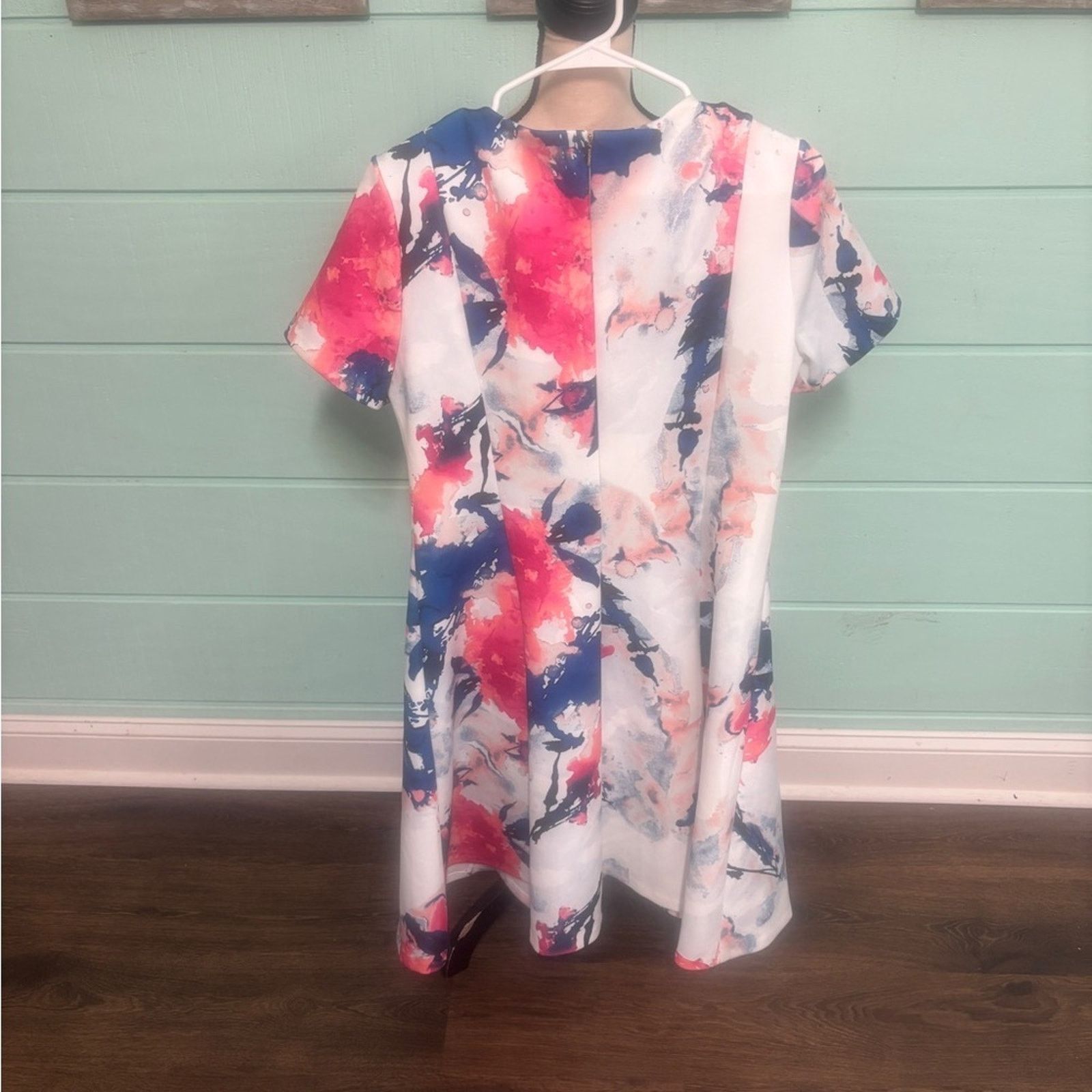 DKNY DKNY Floral Abstract Print Sheath Dress Size 14 Short Sleeve Size XL / US 12-14 / IT 48-50 - 1 Thumbnail