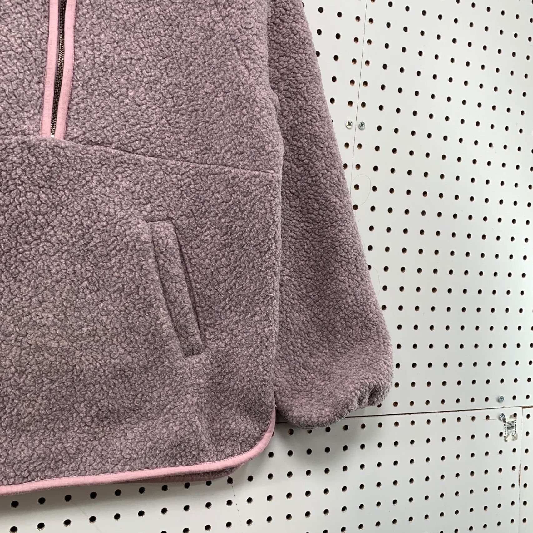 Madewell VINTAGE Madewell Pullover Sweatshirt Women Small Purple Sherpa Fleece Activewear Long Sleeve Mock Neck Size S / US 4 / IT 40 - 6 Thumbnail