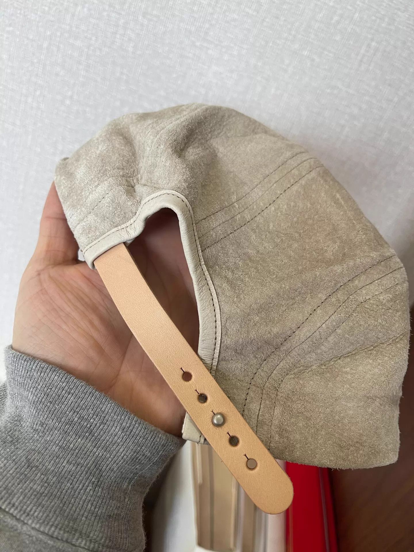 Hender Scheme Hender Scheme Pig Jet Cap Khaki Suede Hand-Stitched Like New Size ONE SIZE - 7 Thumbnail