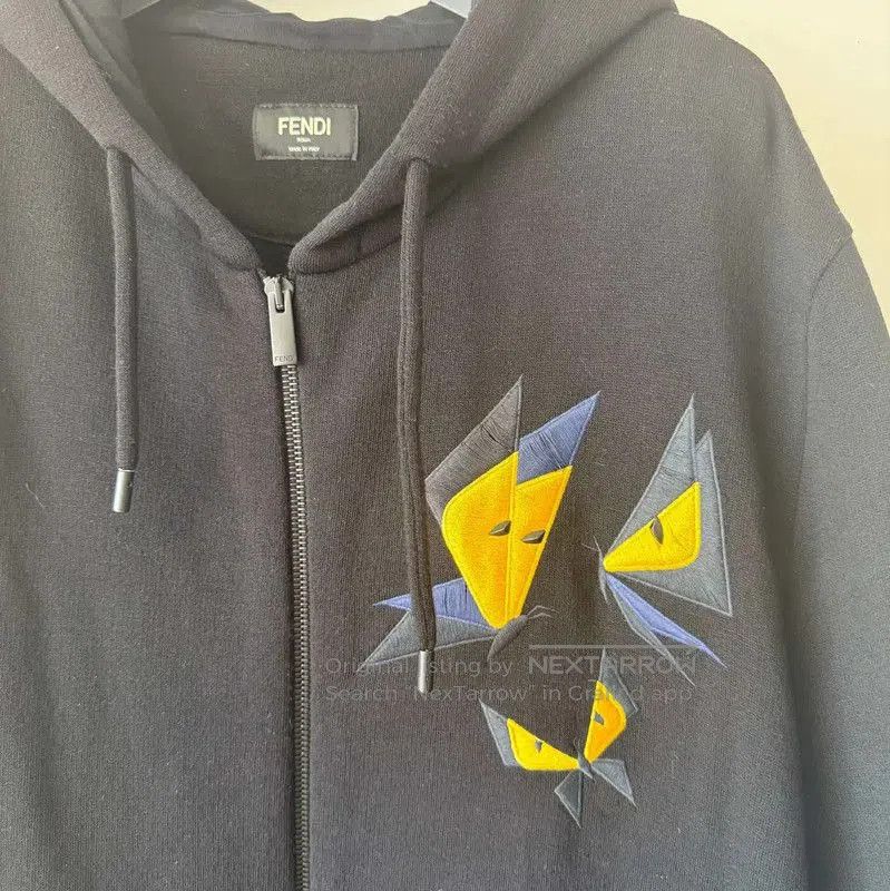 Fendi Fendi Black Cotton Embroidered Hoodie for Men . Size US XXL / EU 58 / 5 - 3 Thumbnail